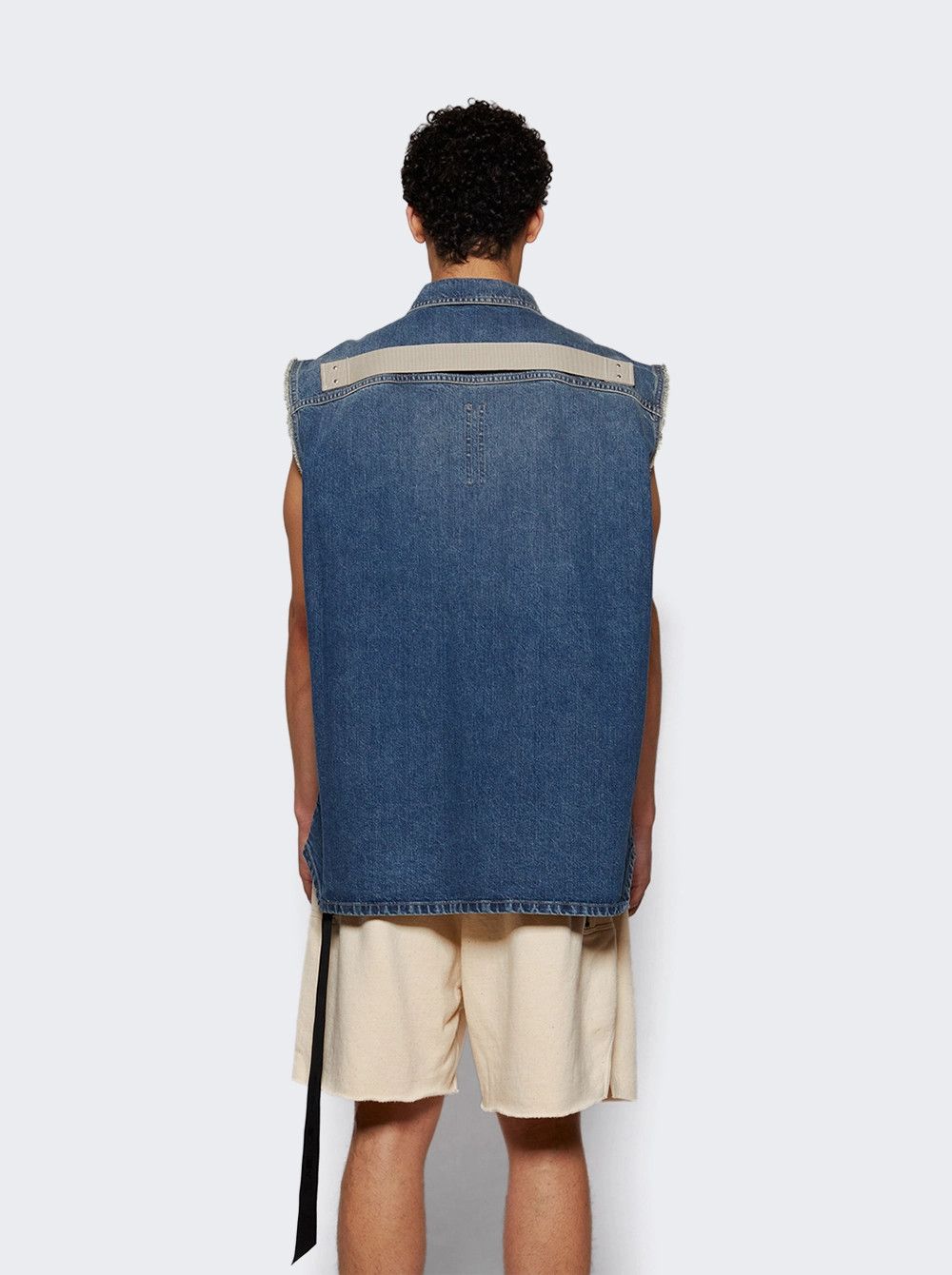 Rick Owens o1mle0226 SL Tommy Jumbo Outershirt In Blue Size US XXL / EU 58 / 5 - 4 Thumbnail