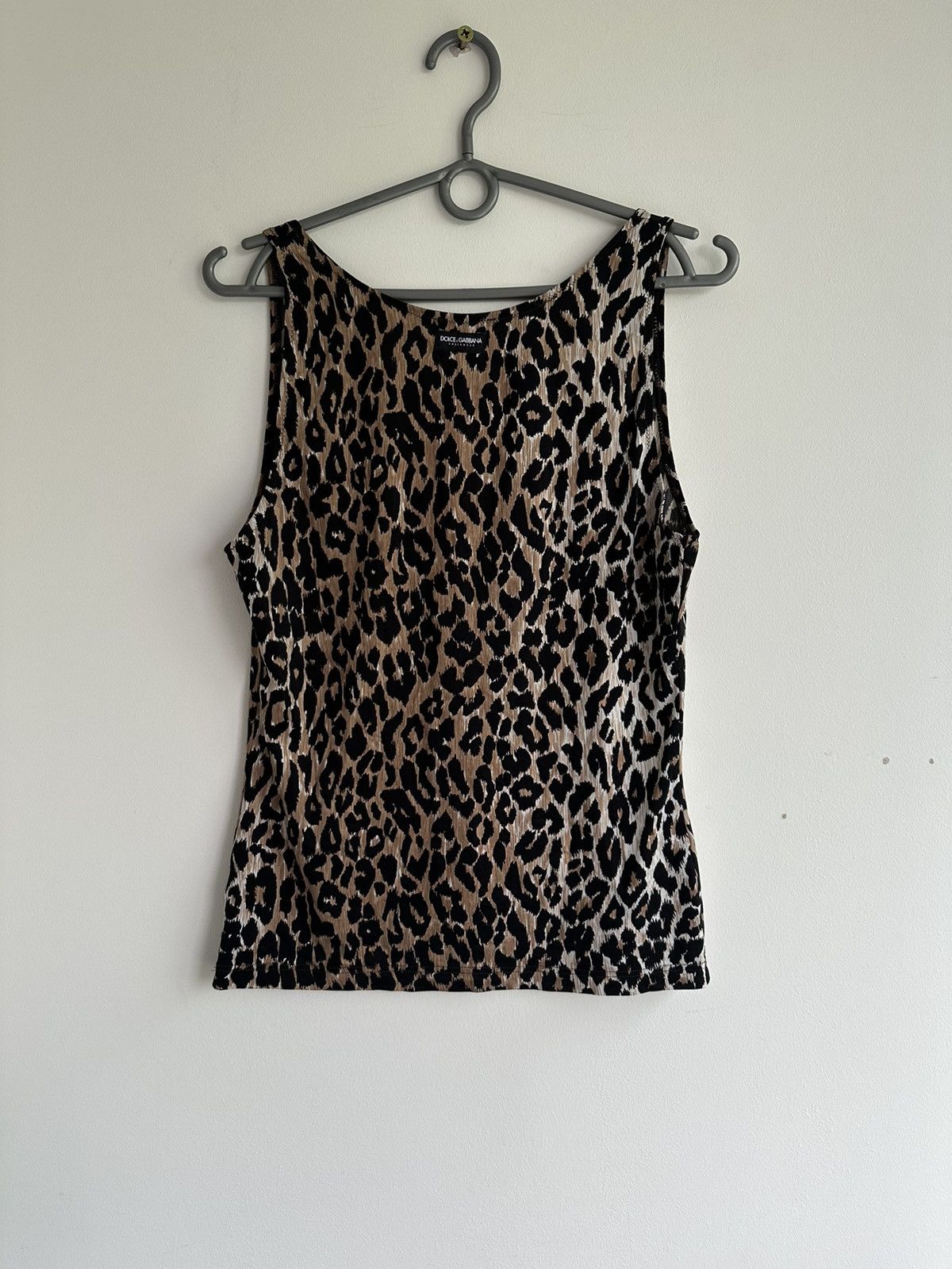 Dolce & Gabbana 00s Dolce & Gabbana Leopard Print Stretch Tank Top Size M/L Size M / US 6-8 / IT 42-44 - 2 Thumbnail