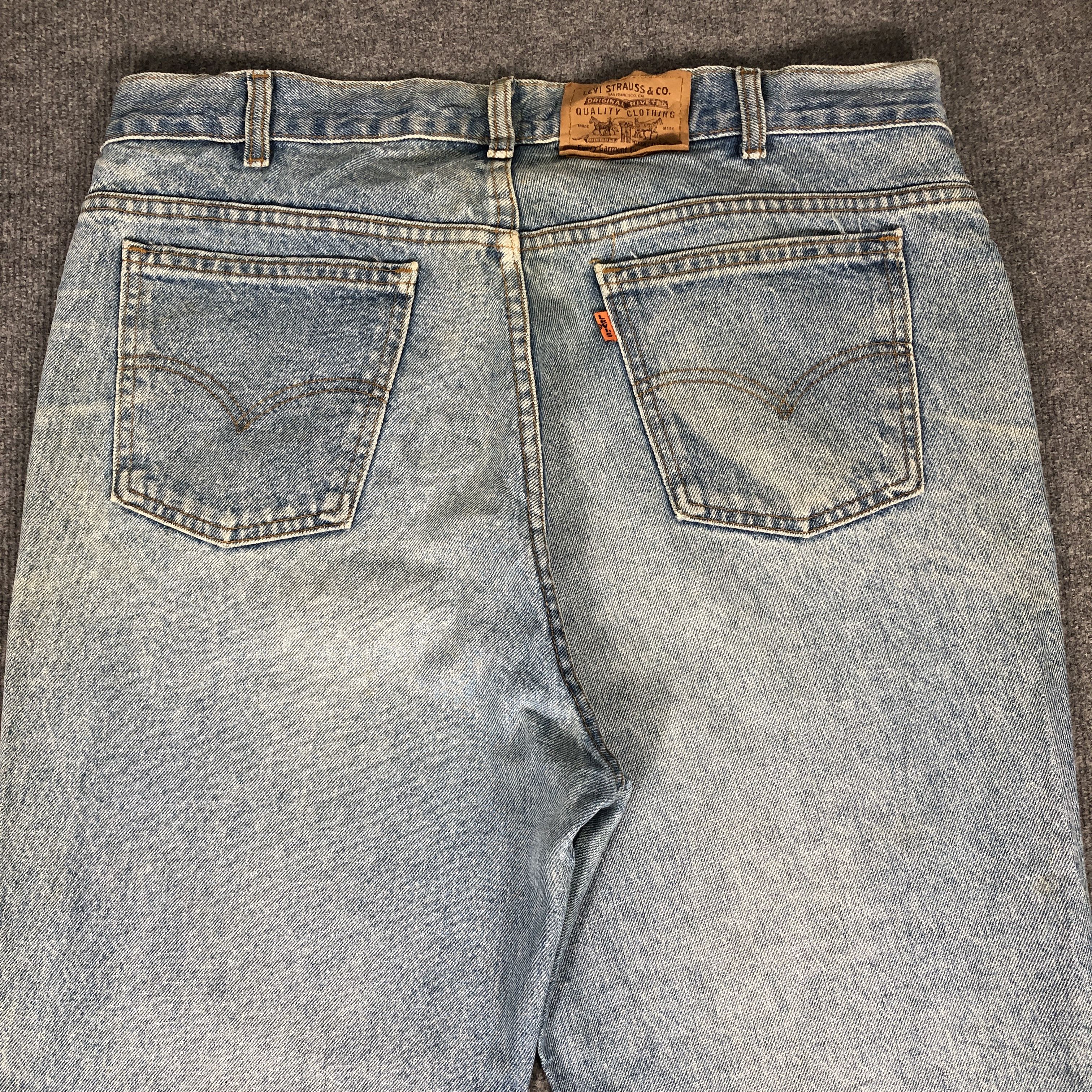 Levi's × Vintage 90s Vintage Levis Jeans Orange Tab L1019 Size US 38 / EU 54 - 7 Thumbnail