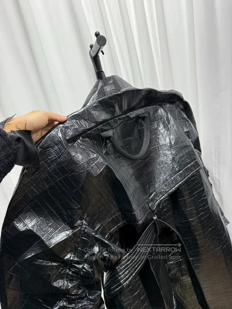 Walter Van Beirendonck Walter Van Beirendonck Oversized Black Raincoat. Size US L / EU 52-54 / 3 - 6 Thumbnail
