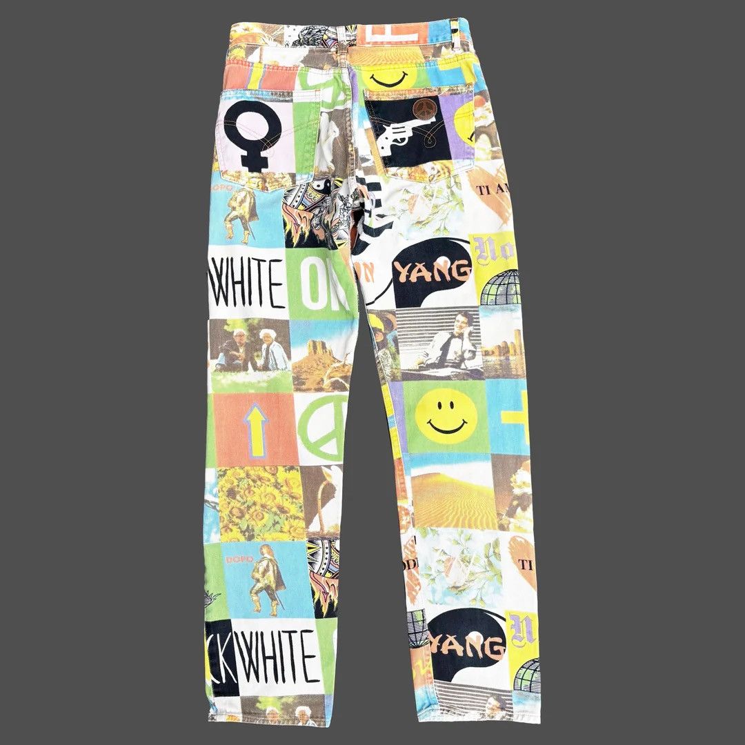 Moschino Moschino 1990 90s Vintage Opposites Pattern Designer Jeans Size 28" / US 6 / IT 42 - 2 Thumbnail