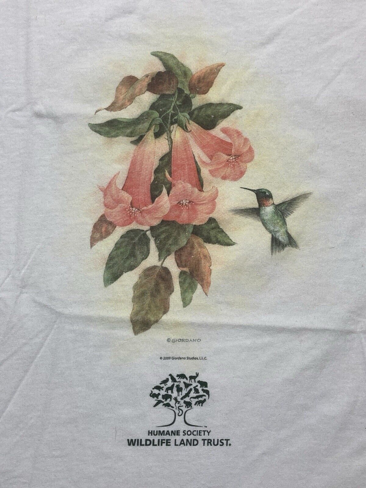 Vintage graphic t shirt flowers floral hummingbird humane society L Size L / US 10 / IT 46 - 2 Thumbnail
