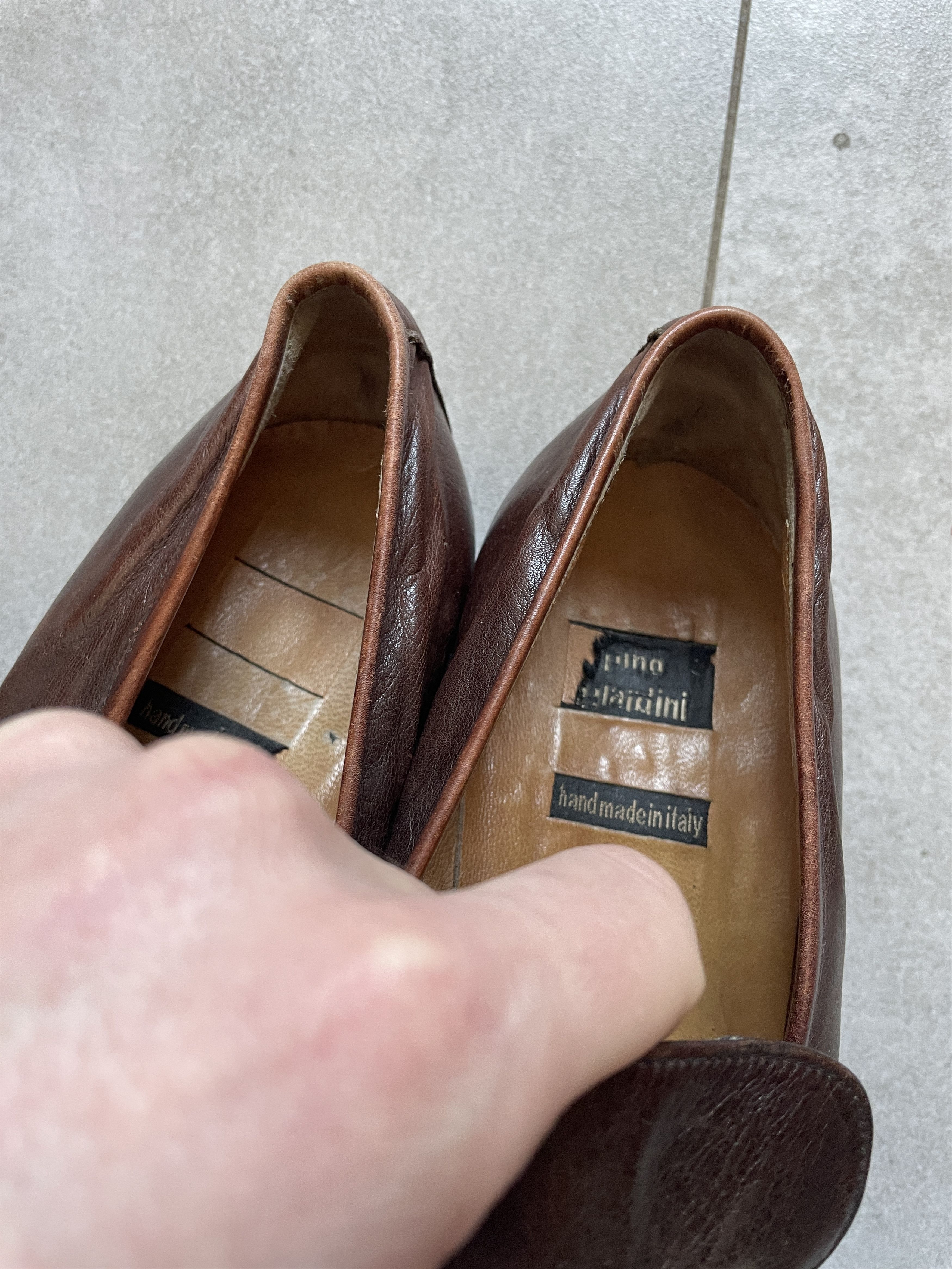 Vintage VINTAGE HANDMADE OLD MONEY ITALIAN LEATHER PENNY LOAFERS Size US 8.5 / EU 41-42 - 2 Thumbnail