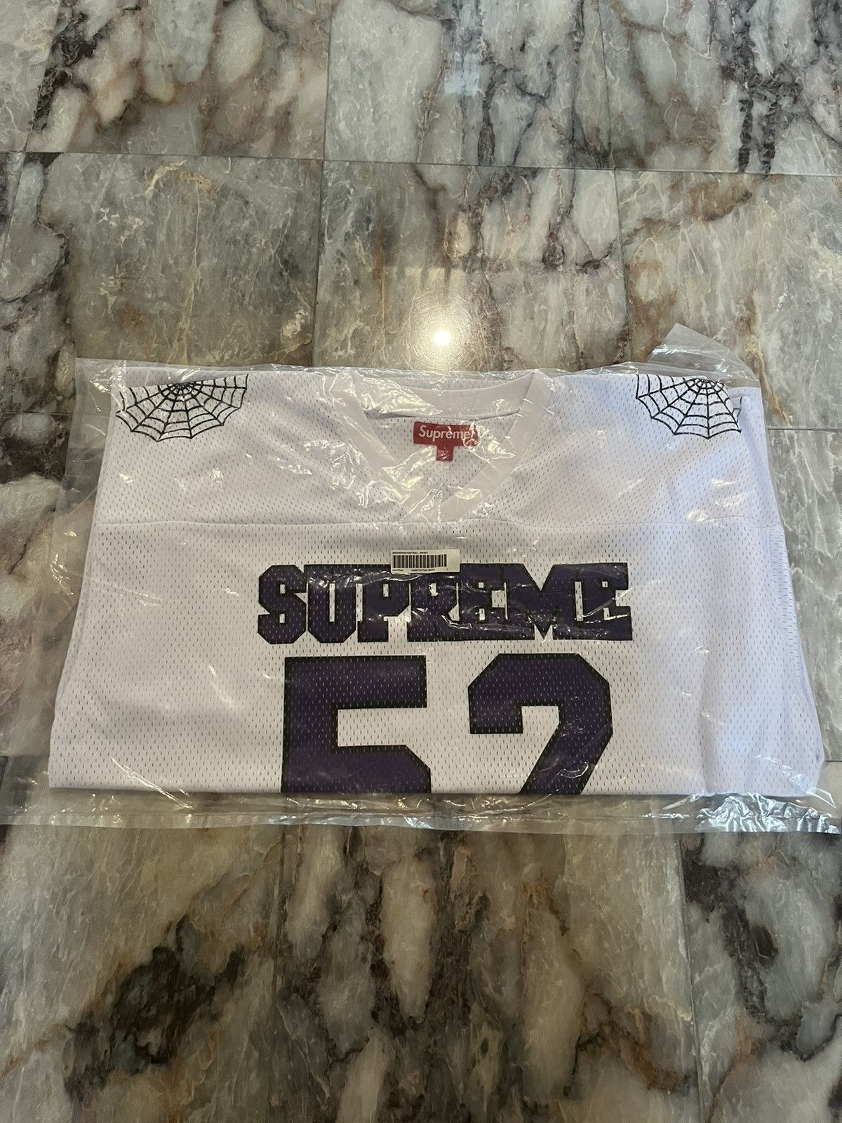 Supreme Supreme Spiderweb Football Jersey White Size Large | Grailed