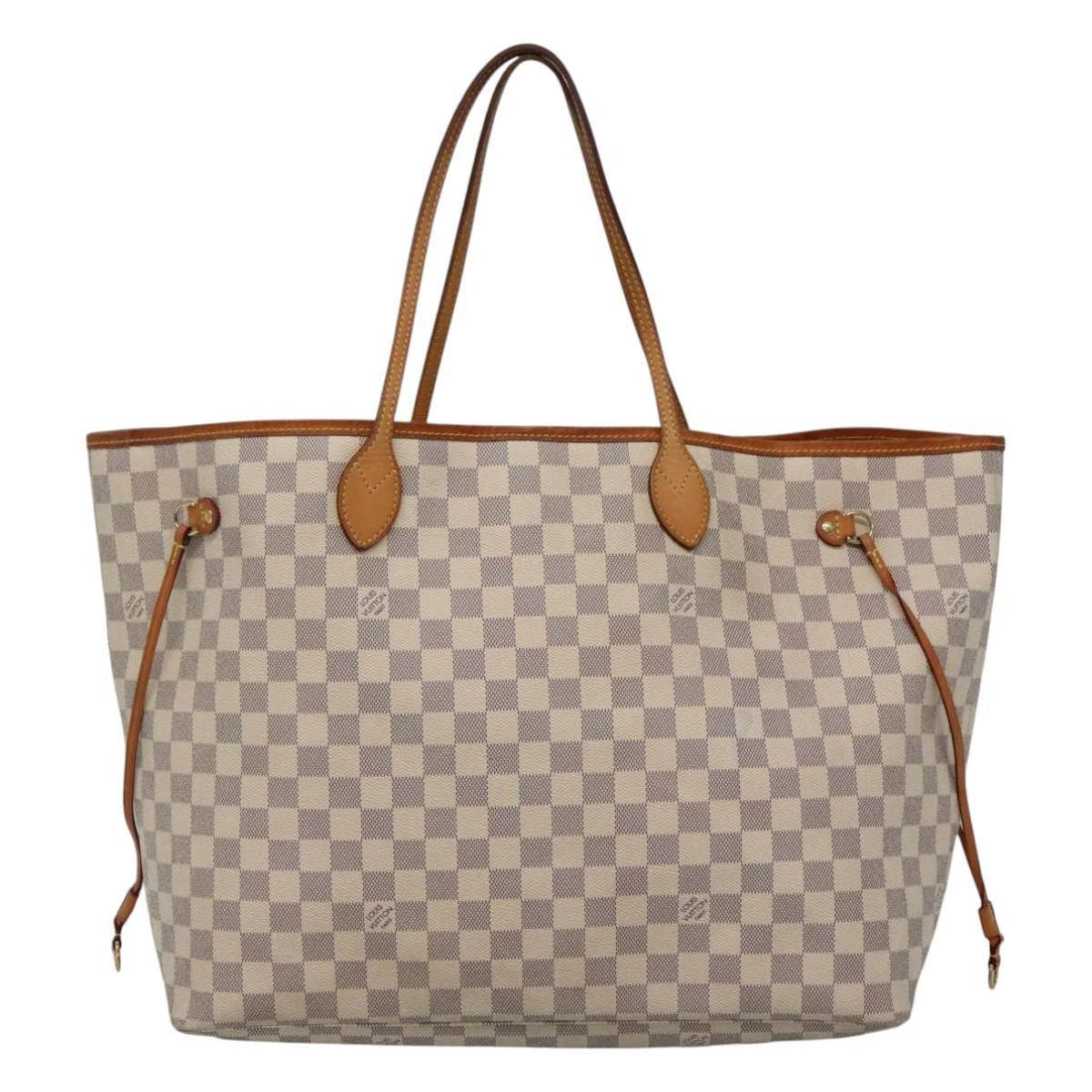 Louis Vuitton Neverfull Gm White Canvas Tote Bag (Pre-Owned) Size ONE SIZE - 1 Thumbnail