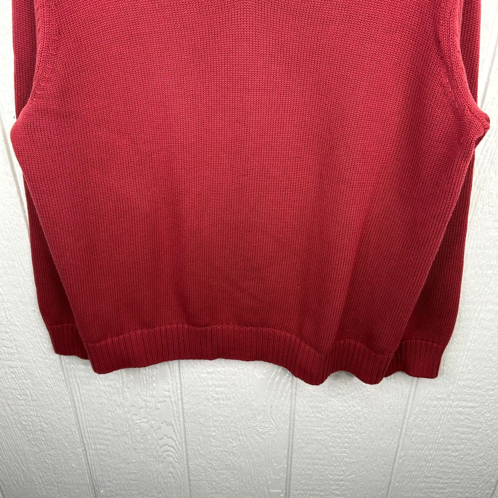 L.L. Bean Vintage 90's LLBean V-Neck Knit Sweater Size XX-Large Size US XXL / EU 58 / 5 - 4 Thumbnail