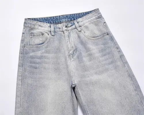 Handmade × Japanese Brand × Jean Men's all-match loose washed straight jeans Size US 32 / EU 48 - 3 Thumbnail
