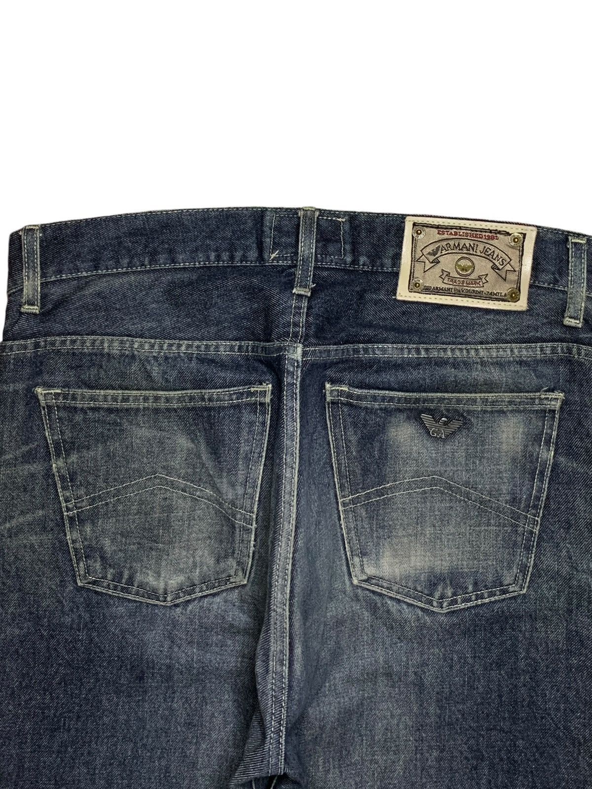 Armani Vintage Italy Giorgio Armani Mud Wash Distressed Loose Jeans Size US 34 / EU 50 - 8 Thumbnail