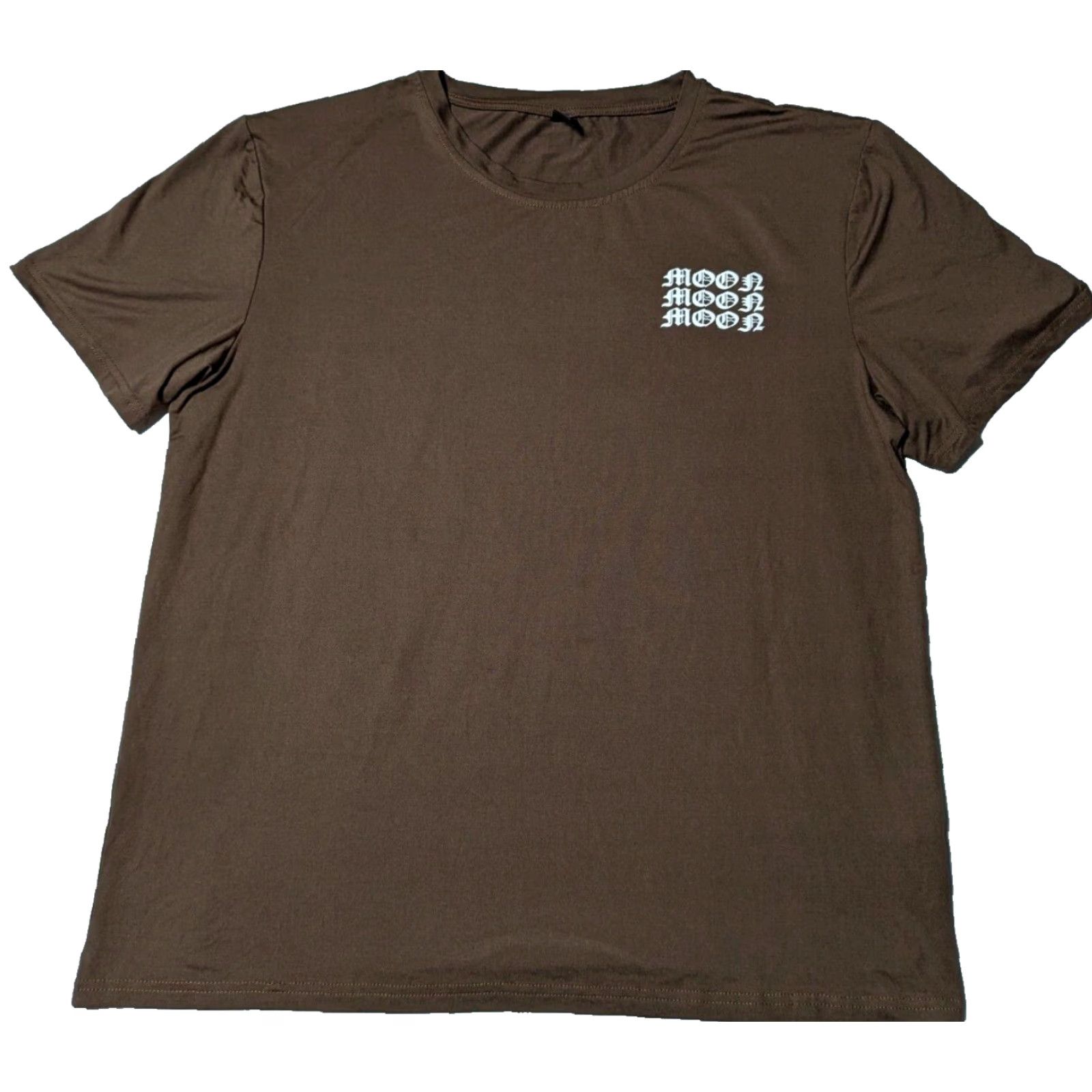 Vintage ROMWE Moon Moon Moon Men XL Brown Double-Sided T-Shirt EUC Crew Neck Short Sleeve Graphic Print Logo All Seasons Size US XL / EU 56 / 4 - 3 Thumbnail