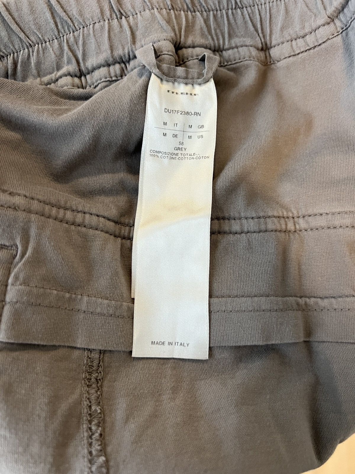 Rick Owens Drkshdw Rick Owens DRKSHDW Grey Drawstring Shorts – Size M Size US 32 / EU 48 - 3 Thumbnail
