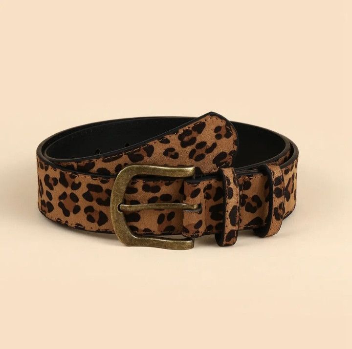 Designer × Vintage Printed Leopard Belt Size ONE SIZE - 1 Thumbnail