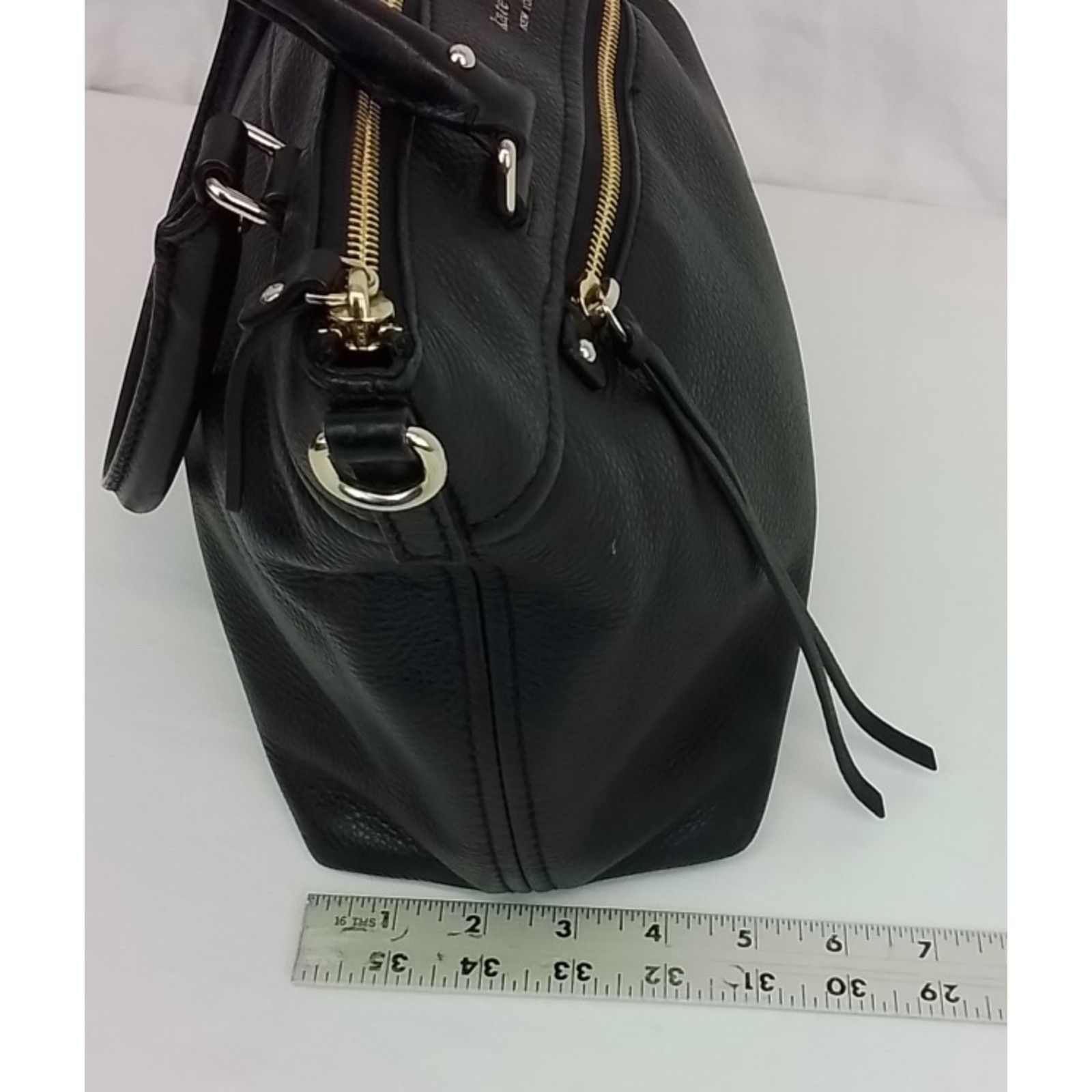 Kate Spade Kate Spade Leather Handbag Purse Black Gold Top Handle Size ONE SIZE - 17 Thumbnail