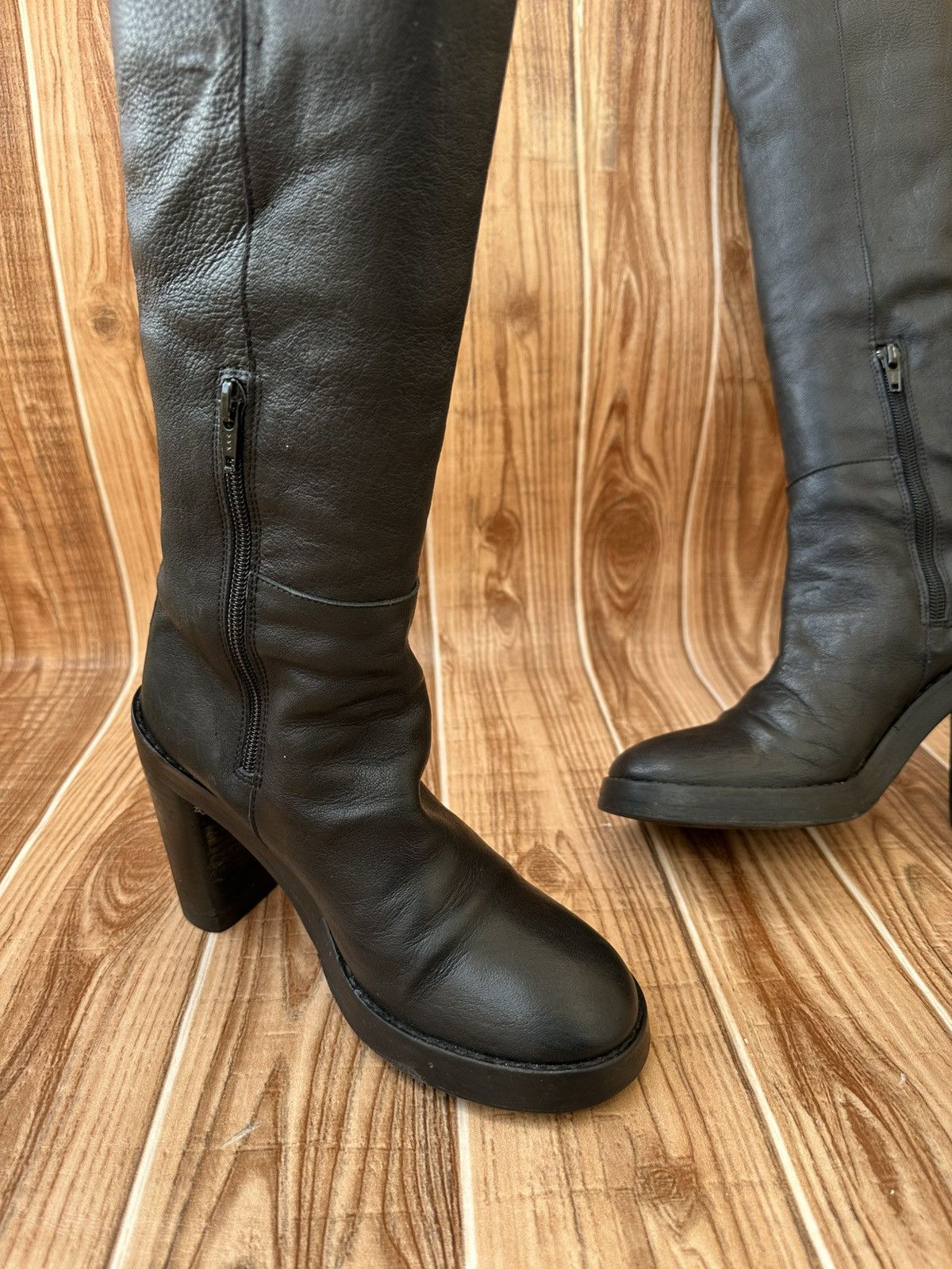 Ann Demeulemeester × Vintage AD black Leather Boots. Size US 6 / IT 36 - 15 Thumbnail