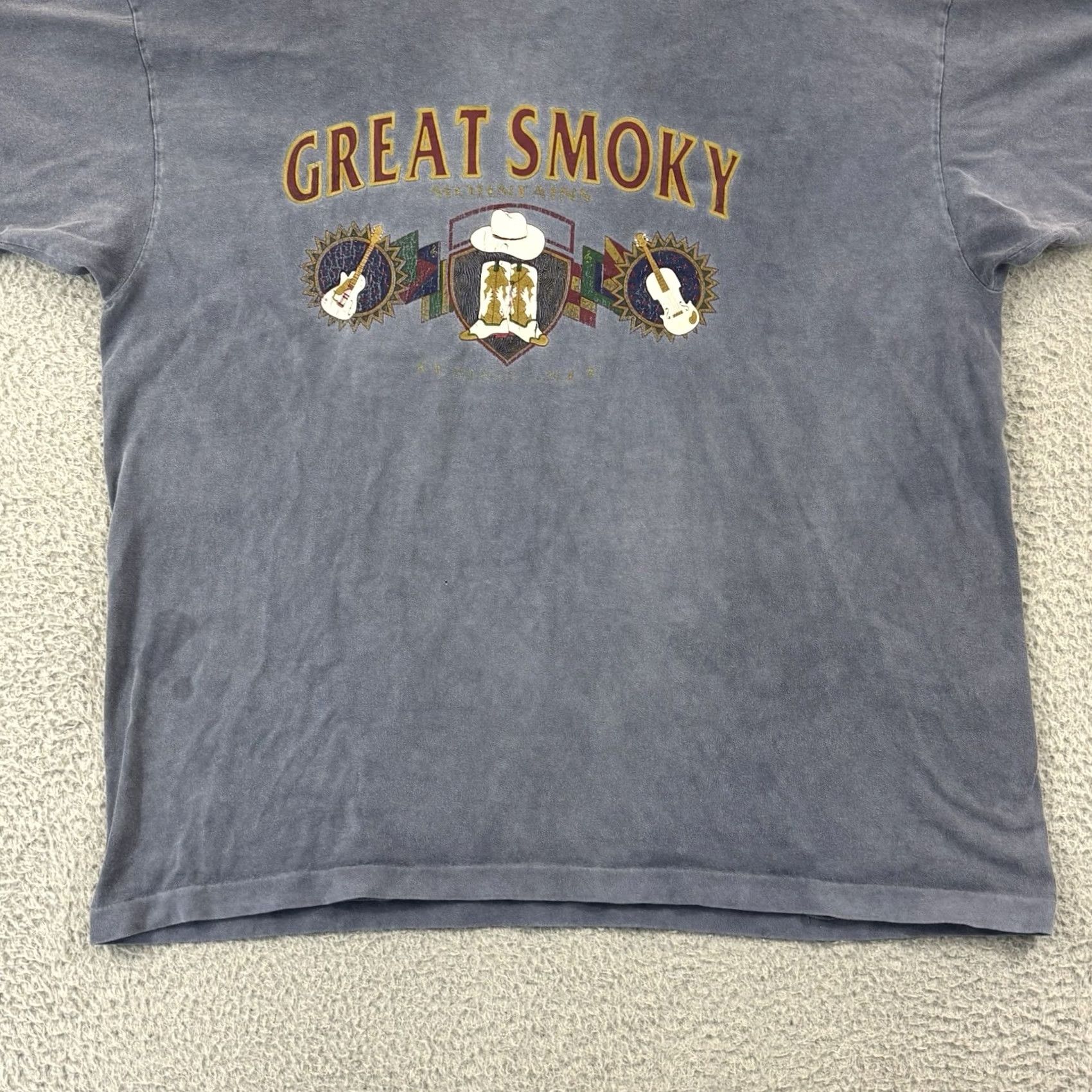 Anvil Vintage Great Smoky Mountain Shirt Mens XL Blue Short Sleeve 90s Nature Outdoor Size US XL / EU 56 / 4 - 2 Thumbnail