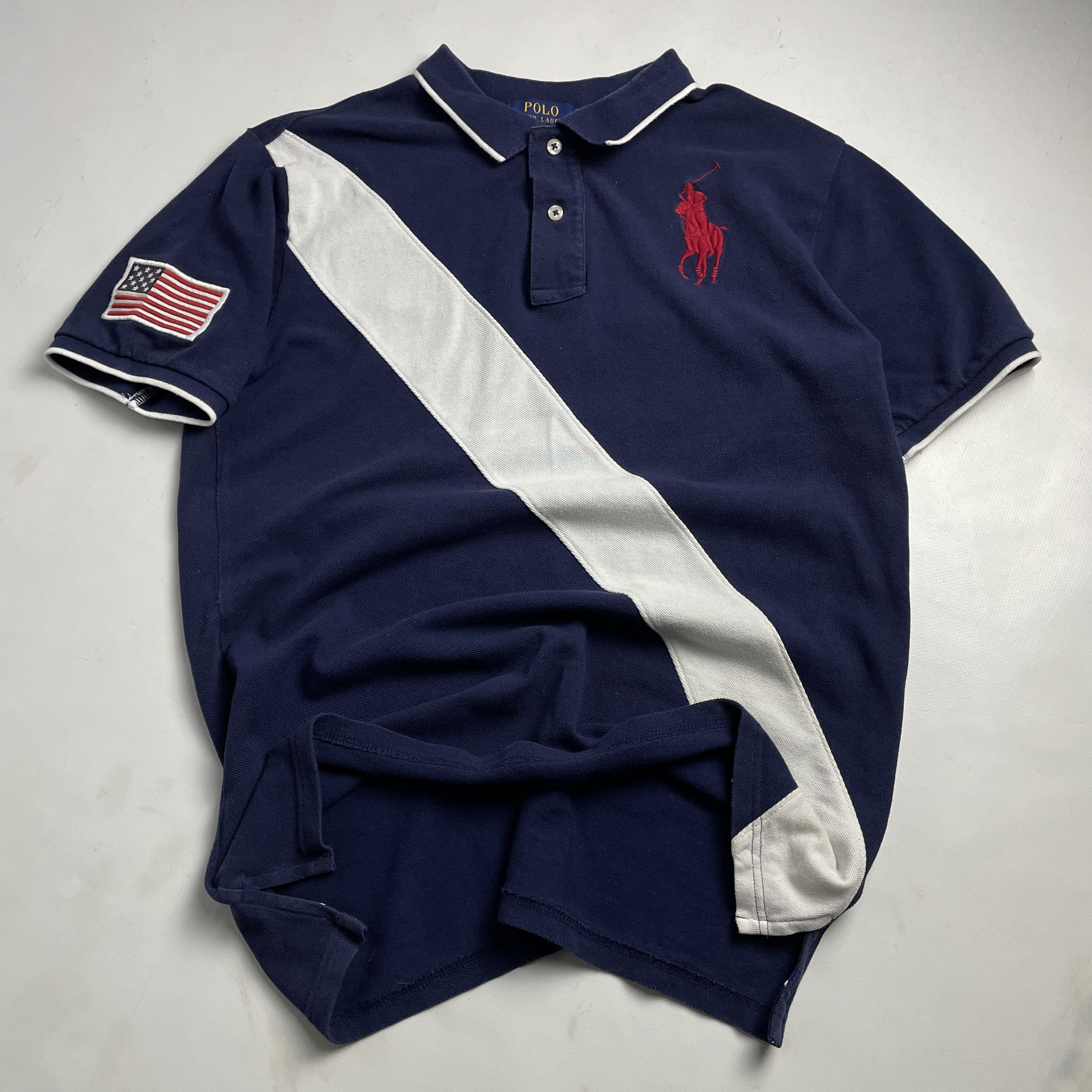 Polo Ralph Lauren × Vintage Polo Ralph Lauren USA Vintage FAMOUS DEX Style Polo T Shirt Size US S / EU 44-46 / 1 - 1 Thumbnail