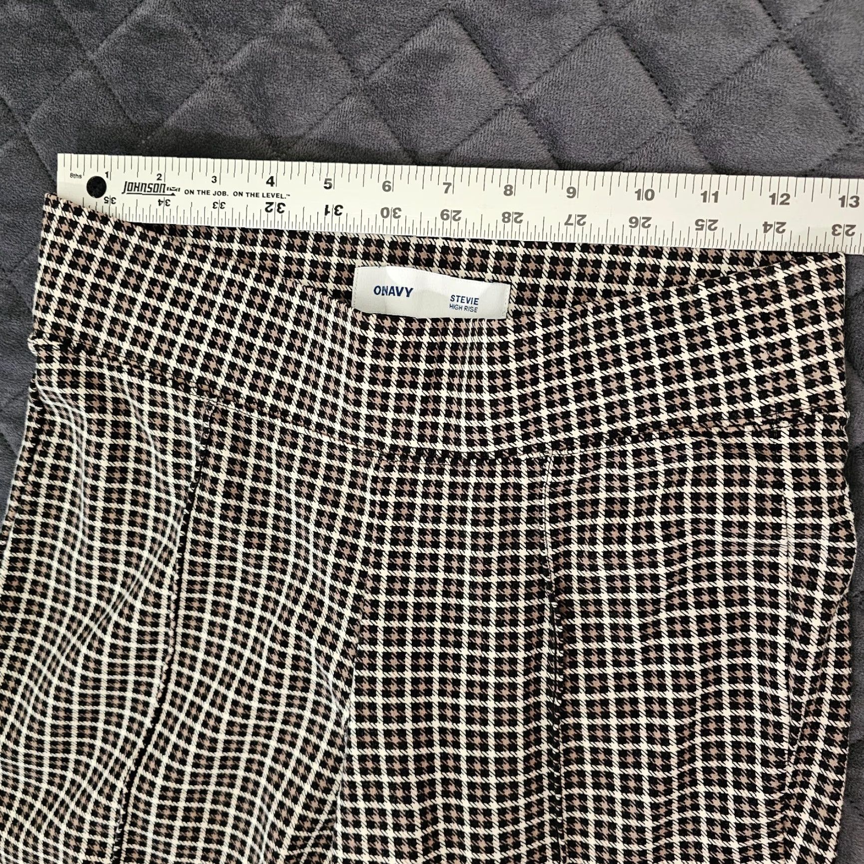 Old Navy OLD NAVY Houndstooth Women's S Pants Skinny Ankle Ponte Brown Size 28" / US 6 / IT 42 - 5 Thumbnail