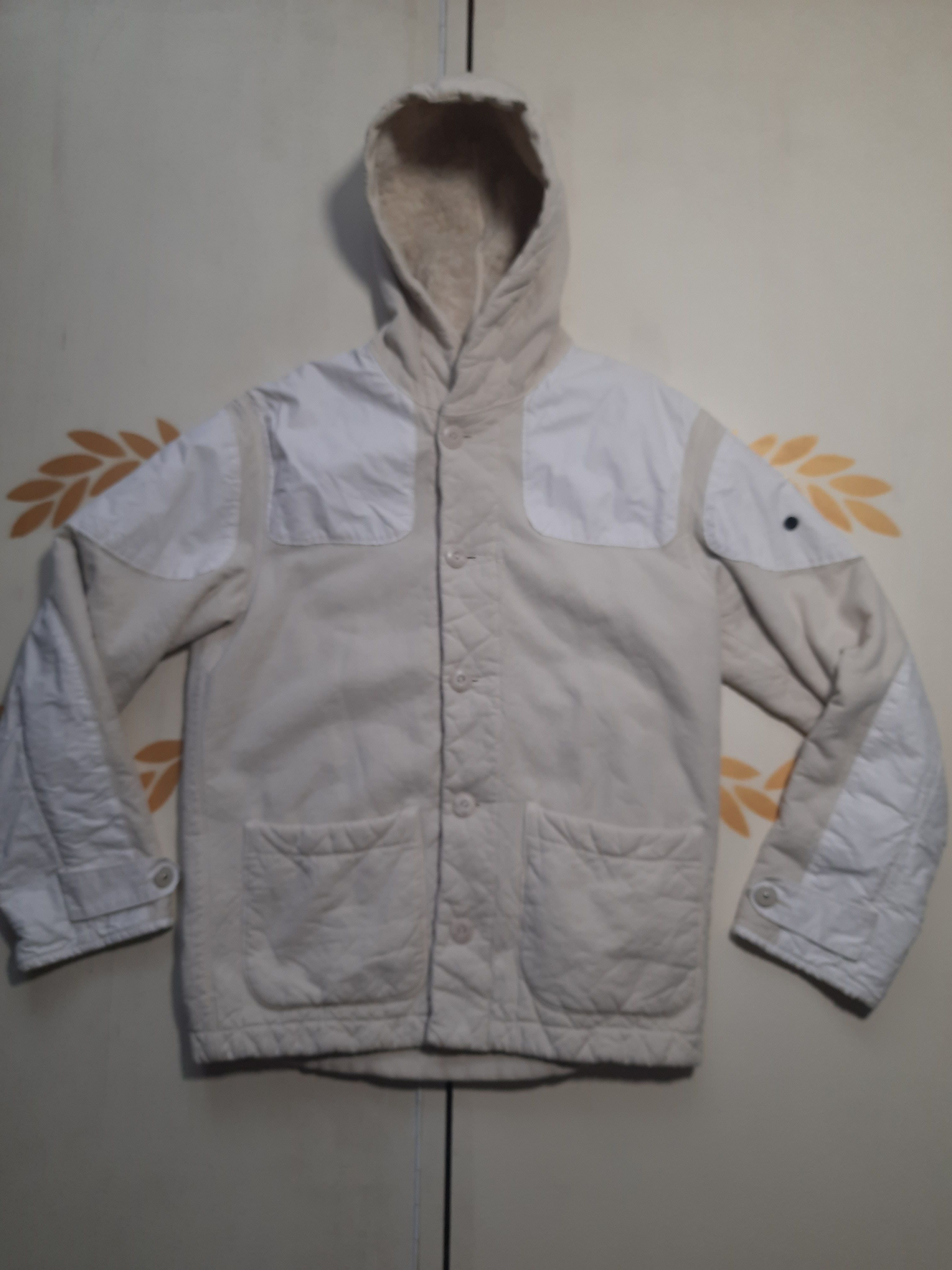 image of Massimo Osti x Stone Island Jacket 35Th Col. Autumn/winter 2001 in Beige White, Men's (Size Medium)