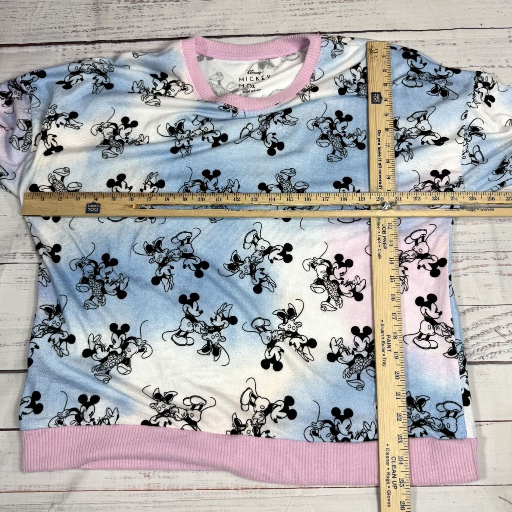 Disney Disney Mickey Mouse Sleepwear Shirt Women XL Blue Pink Long Sleeve NWT Stretch Size XL / US 12-14 / IT 48-50 - 2 Thumbnail