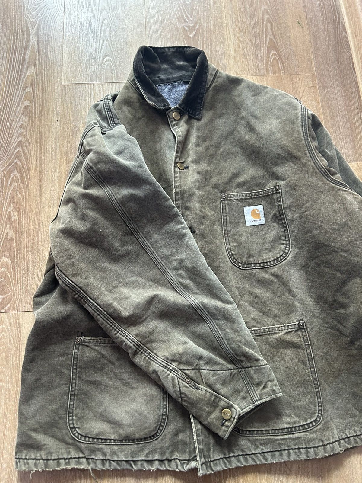 Carhartt Vintage Carhartt Jacket Men 46 C01 BLK Canvas Chore Blanket Size US XXL / EU 58 / 5 - 15 Thumbnail