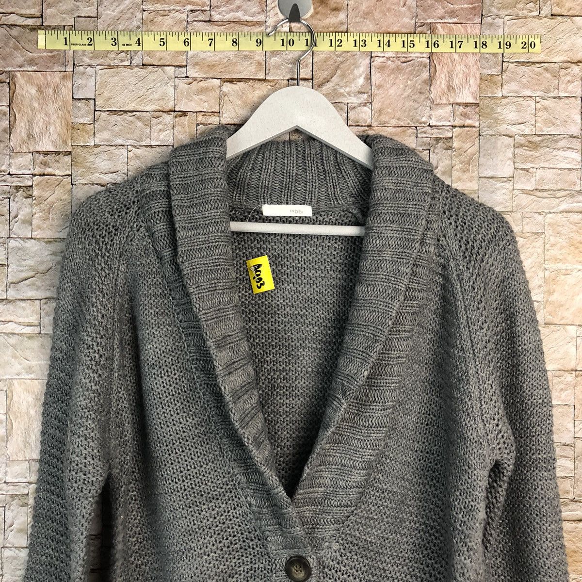 Homespun Knitwear × Index Index Grey Cardigan Knitwear #A903 Size US M / EU 48-50 / 2 - 4 Thumbnail