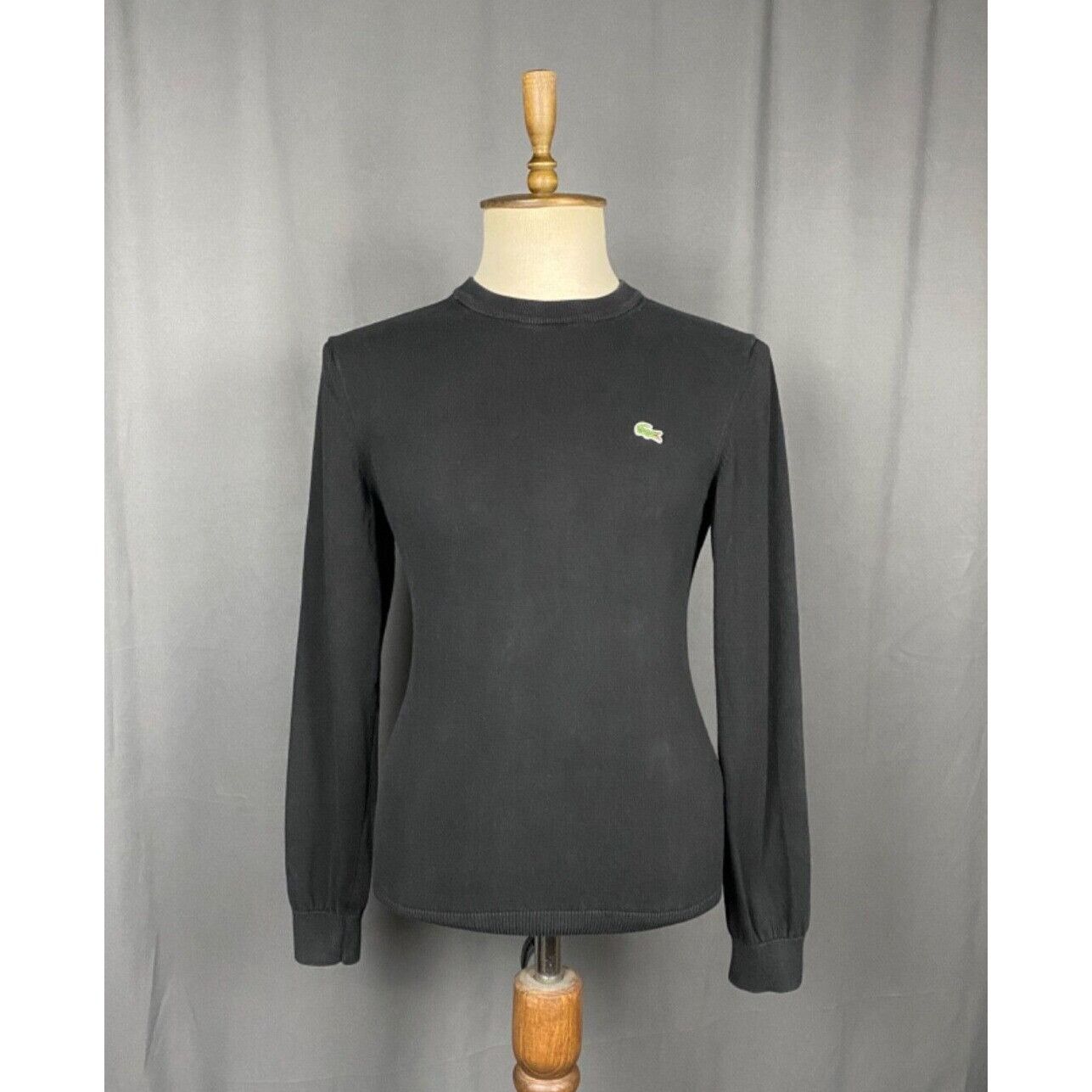 Lacoste Lacoste Small Logo Men's Black Crewneck Sweater Size S Size US S / EU 44-46 / 1 - 1 Thumbnail