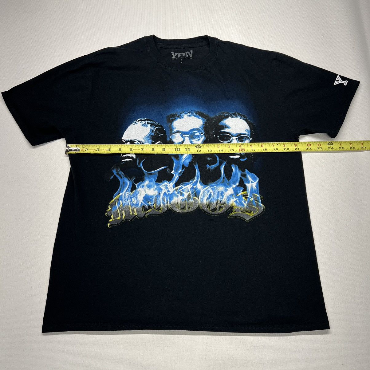 Rap Tees Migos Tee Shirt Black Rap YRN Takeoff Offset Hip Hop Graphic Size US L / EU 52-54 / 3 - 13 Thumbnail