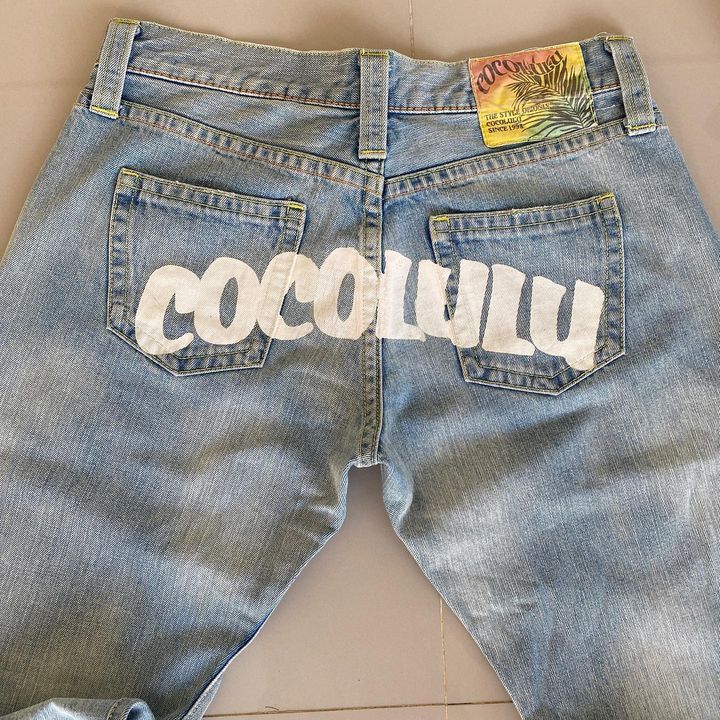 If Six Was Nine × Japanese Brand Y2K Cocolulu Back Print Jean🇯🇵 Size US 31 - 3 Thumbnail
