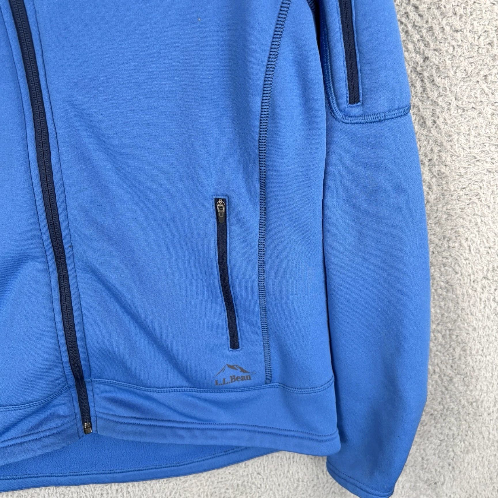 Vintage L.L.Bean Jacket Womens XL Blue Full Zip Hoodie Zip Pocket Running Gym Yoga Size XL / US 12-14 / IT 48-50 - 3 Thumbnail