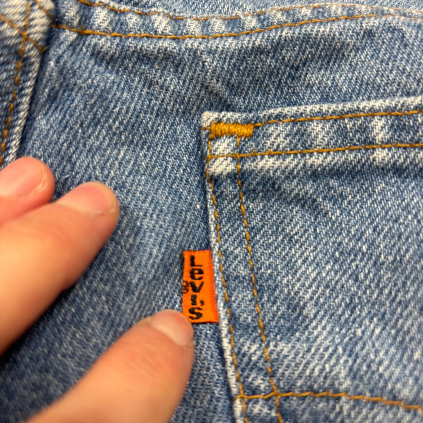 Levi's × Vintage Vintage 80s Levi's 505 Orange Tab Straight Leg Jeans 36x30 Size US 36 / EU 52 - 5 Thumbnail