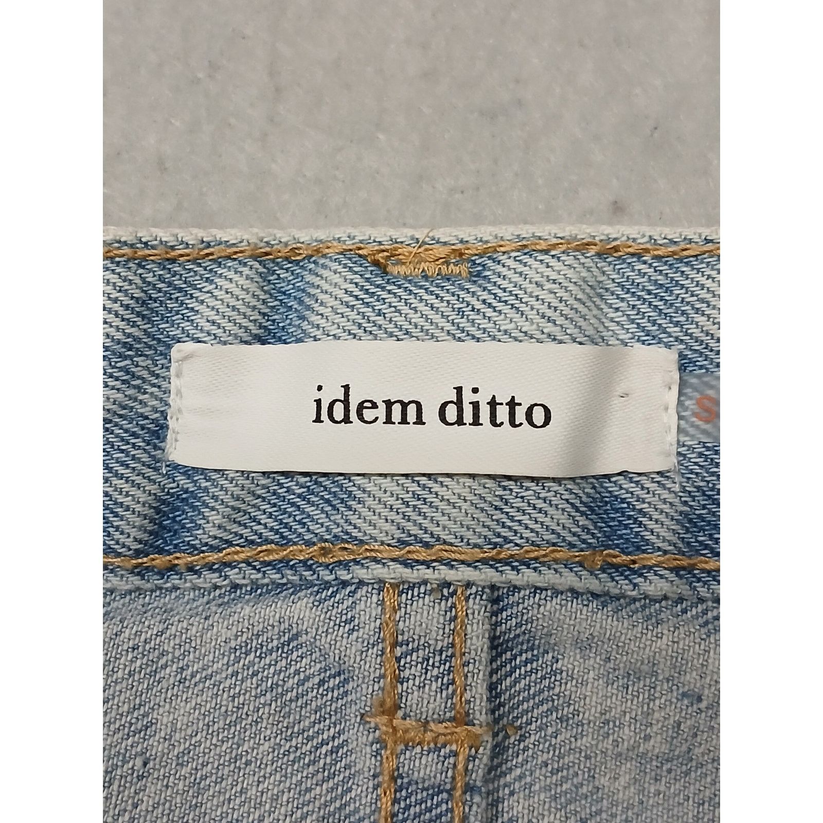 Other Item Ditto (Small) Vintage Distressed Light Denim Mini Skirt Size 25" / US 0 / IT 36 - 5 Thumbnail