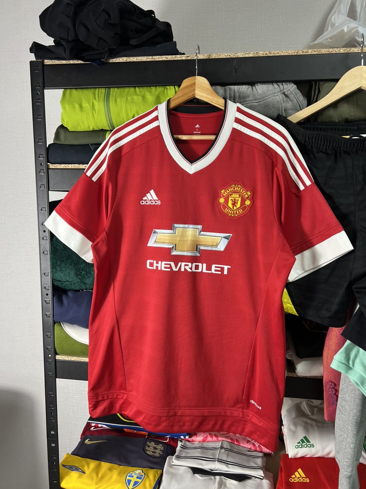 Adidas Adidas Manchester United Home Jersey L – Chevrolet Sponsor Size US L / EU 52-54 / 3 - 3 Thumbnail