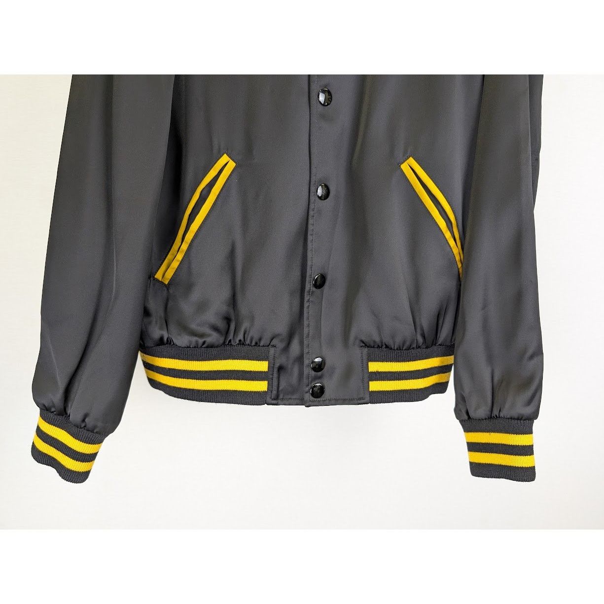 Celine o1rshd1 Bomber Jacket in Black/Yellow Size US S / EU 44-46 / 1 - 5 Thumbnail