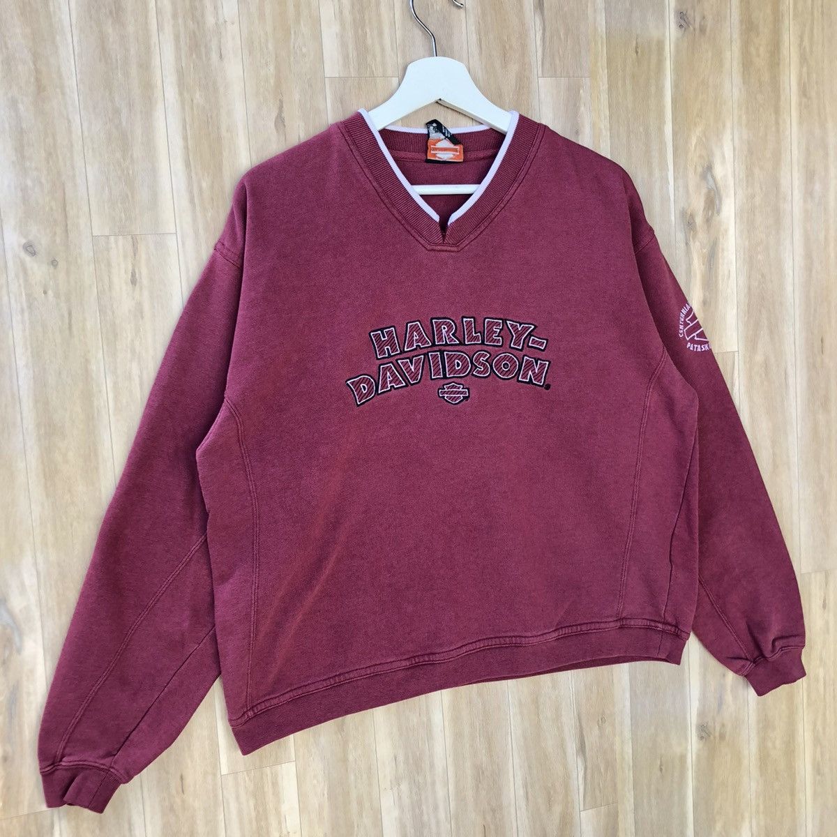 Harley Davidson × Vintage Vintage Harley Davidson Motorcycle Pullover Sweatshirt Size US M / EU 48-50 / 2 - 2 Thumbnail