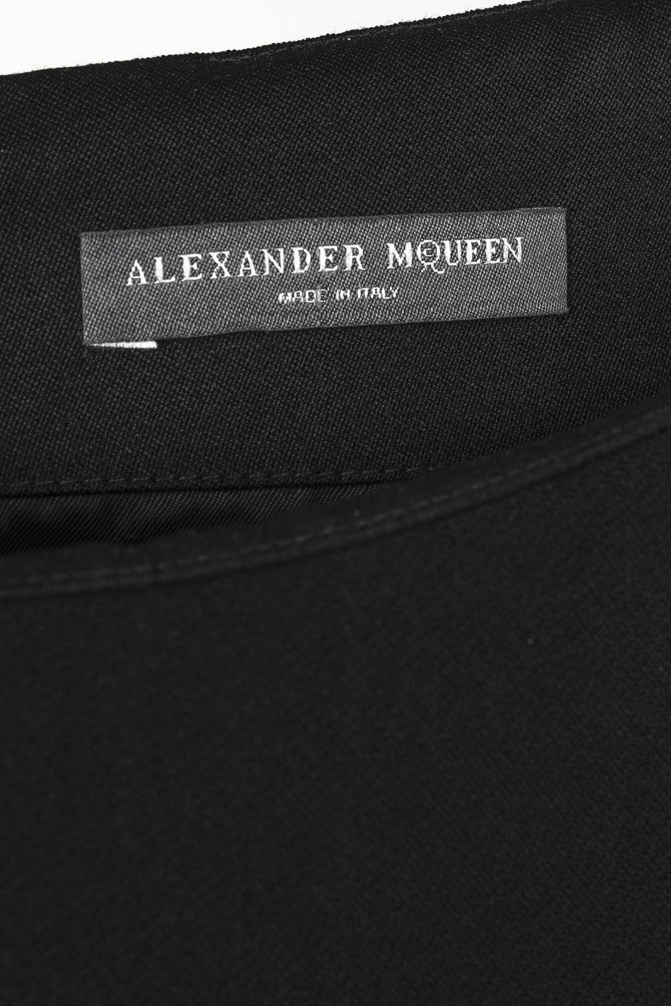 Alexander McQueen Alexander McQueen 2015 Wool Crepe Pleated A-Line Dress Size S / US 4 / IT 40 - 4 Thumbnail