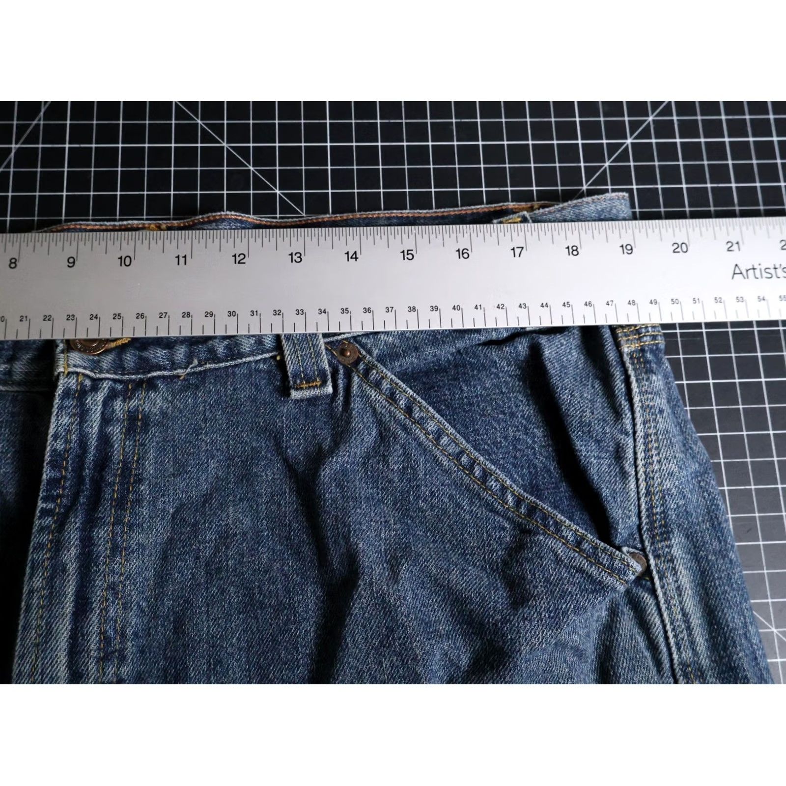 Levi's VINTAGE Levi's Jeans Men 38 x 30 Blue Denim Baggy Carpenter Workwear Skate Y2K 90s Mens Jeans Size US 38 / EU 54 - 5 Thumbnail