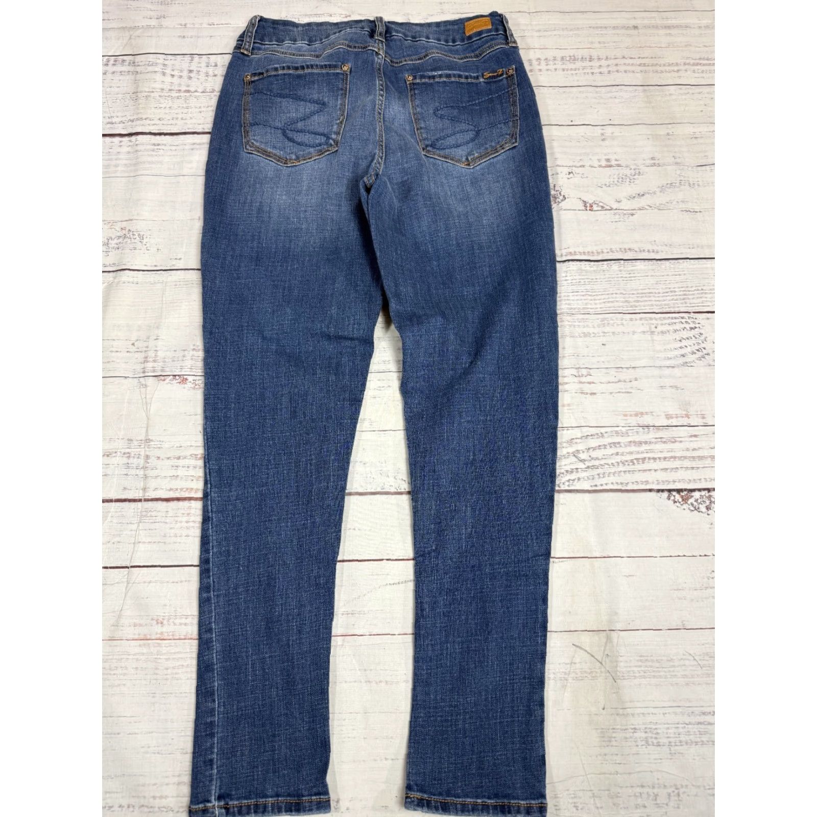 Vintage Seven7 Women's Blue Ankle Jeans Cotton Blend Sz 12 Regular 29in 31in Inseam Blue Jeans Womens Size 34" / US 12 / IT 48 - 6 Thumbnail