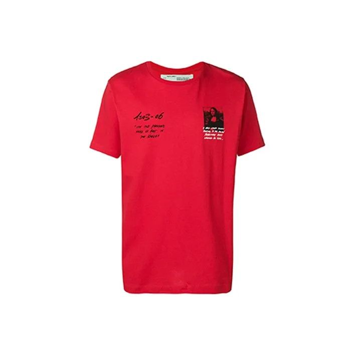 Off-White Off-White Red Mona Lisa Graphic T-Shirt 0079 Size US XS / EU 42 / 0 - 1 Thumbnail