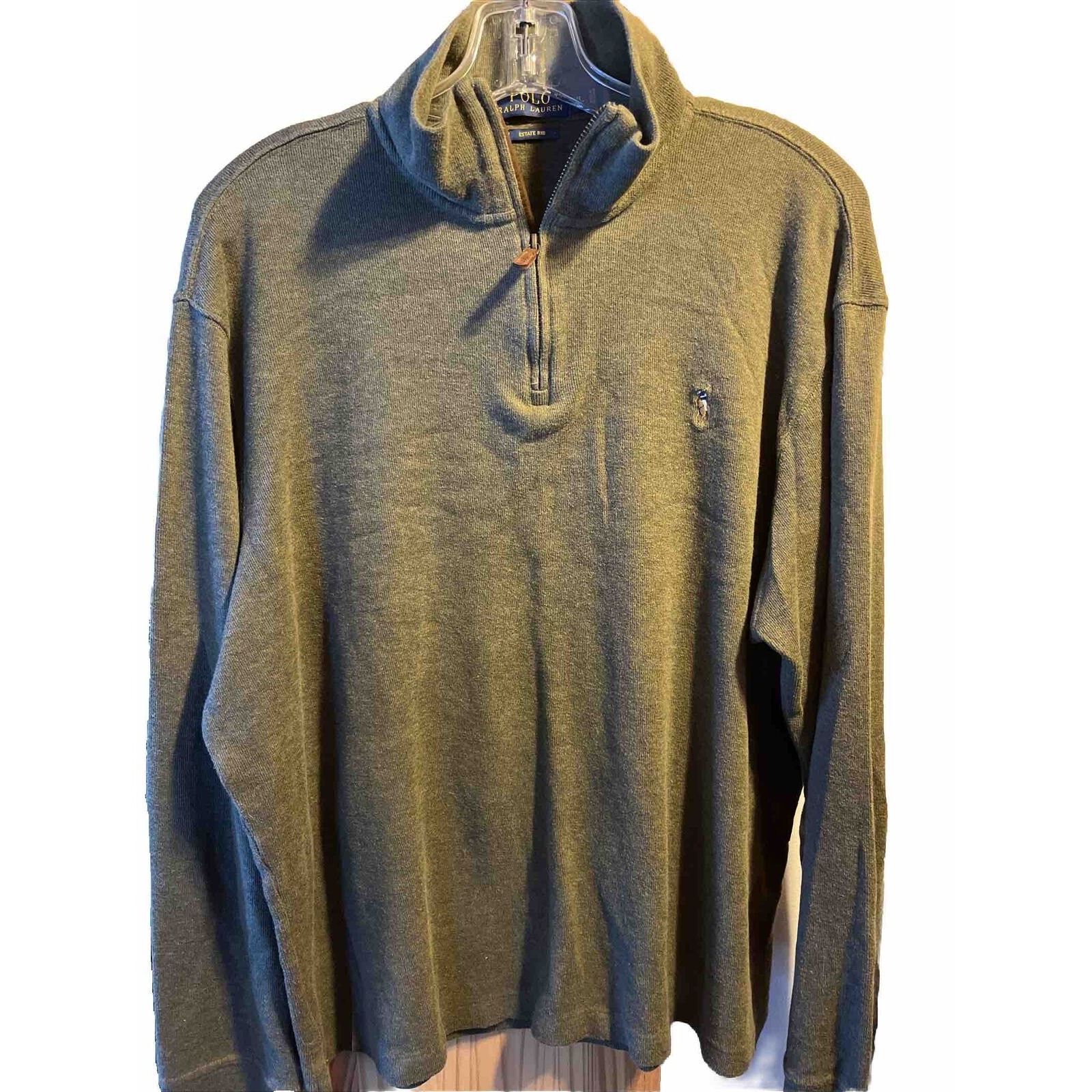 Polo Ralph Lauren Polo Ralph Lauren Men’s XL Green LS Pullover Cotton Sweater Size US XL / EU 56 / 4 - 1 Thumbnail
