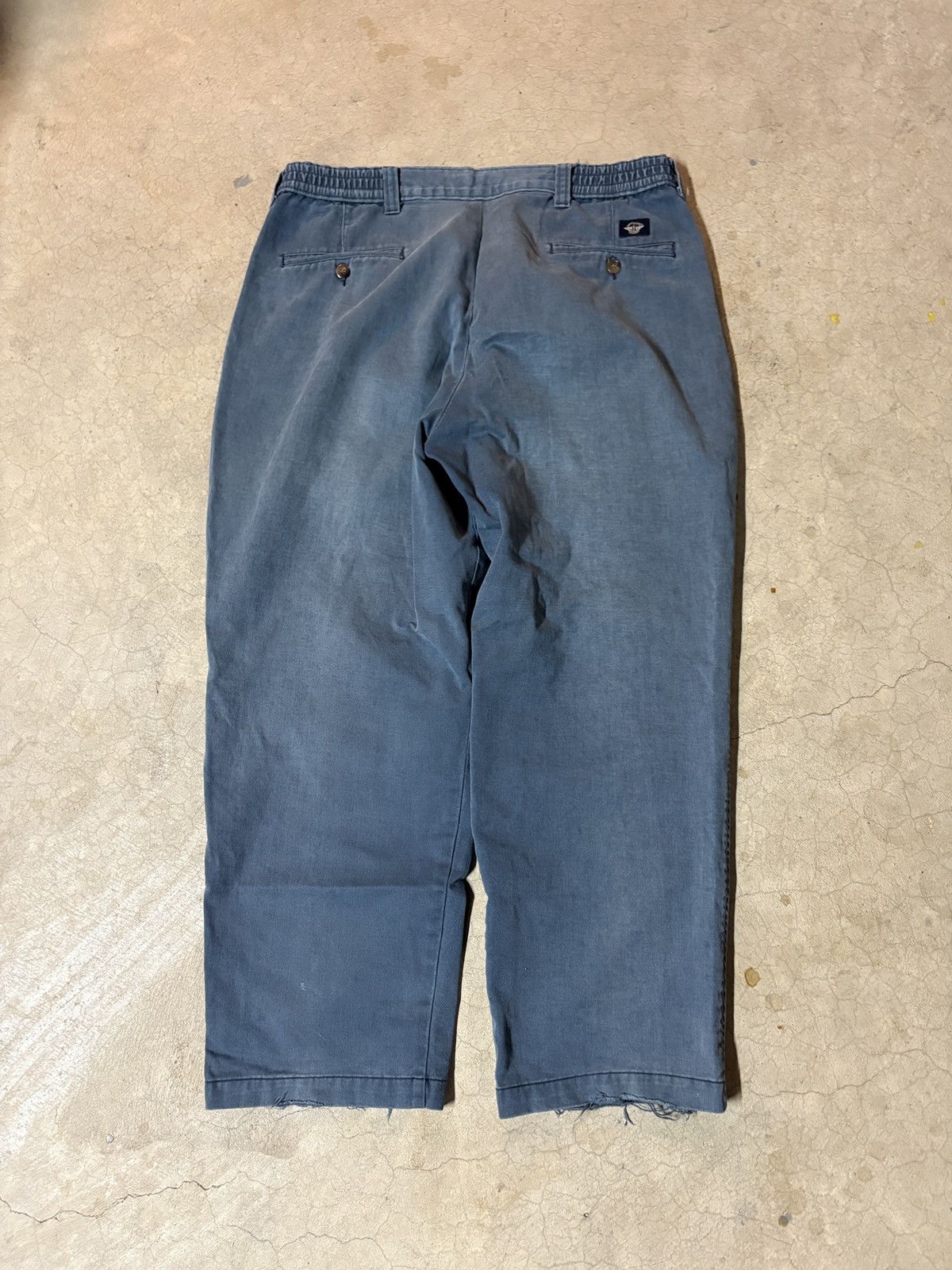 Dockers Vintage 90s Dockers Khakis Faded Blue Pants Distressed 36x29 Size US 36 / EU 52 - 3 Thumbnail