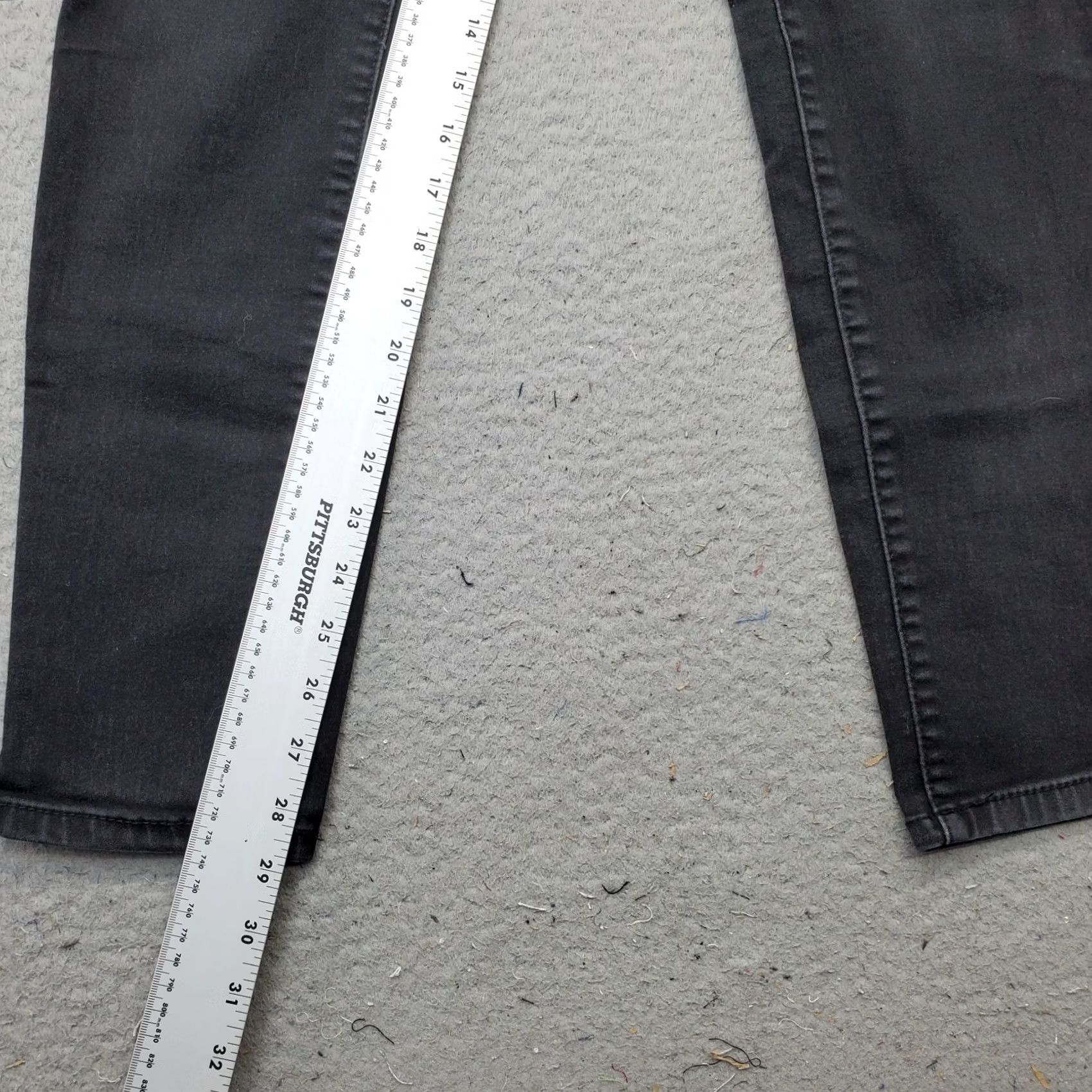 Vintage WAX JEAN Jeans Womens 13 Black Denim 5-Pocket Design 3-Button Fly Straight Leg Shirt Size 34" / US 12 / IT 48 - 4 Thumbnail