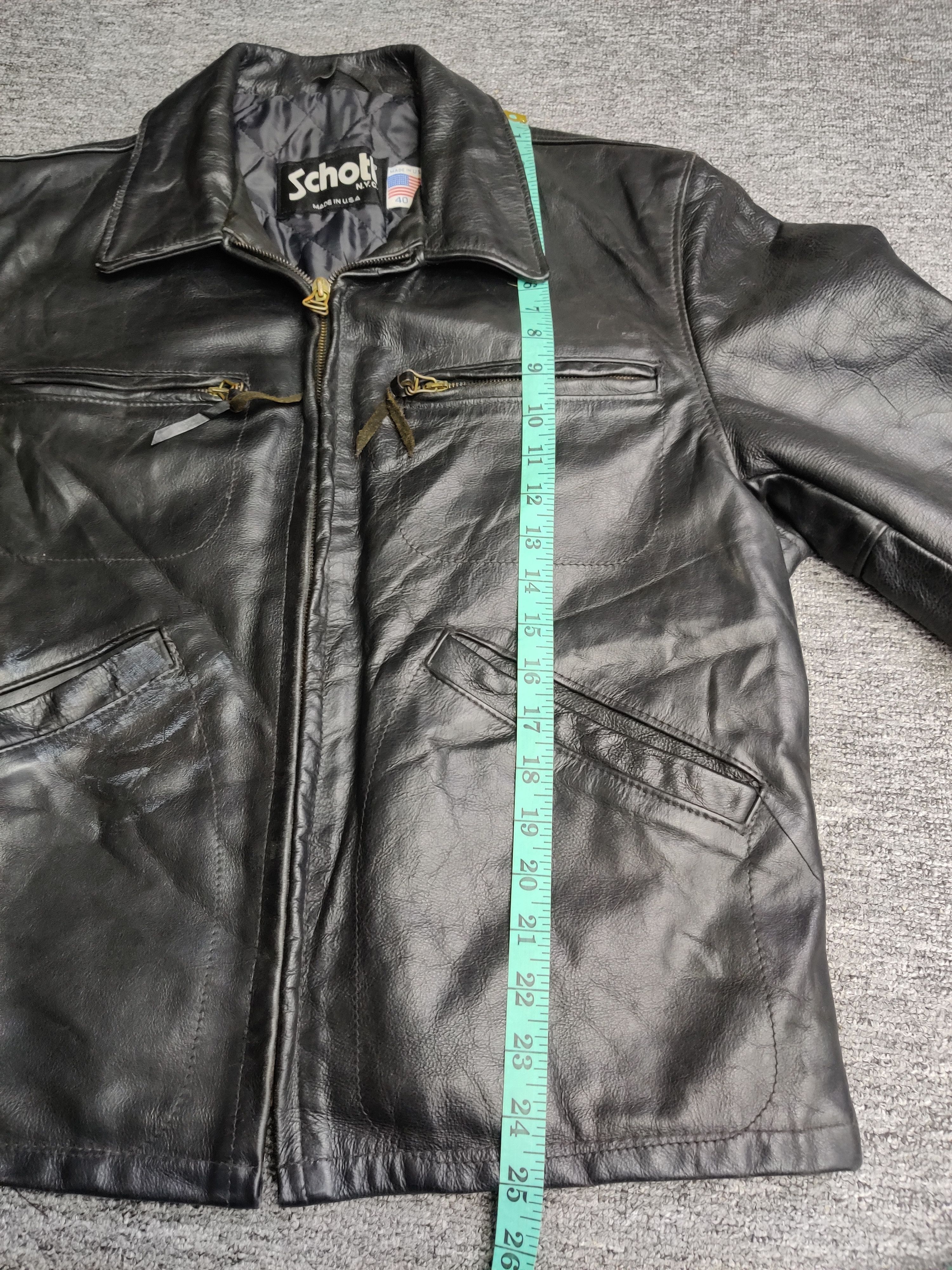 Schott Vintage 90s Schott NYC Leather Jacket Size US M / EU 48-50 / 2 - 21 Thumbnail