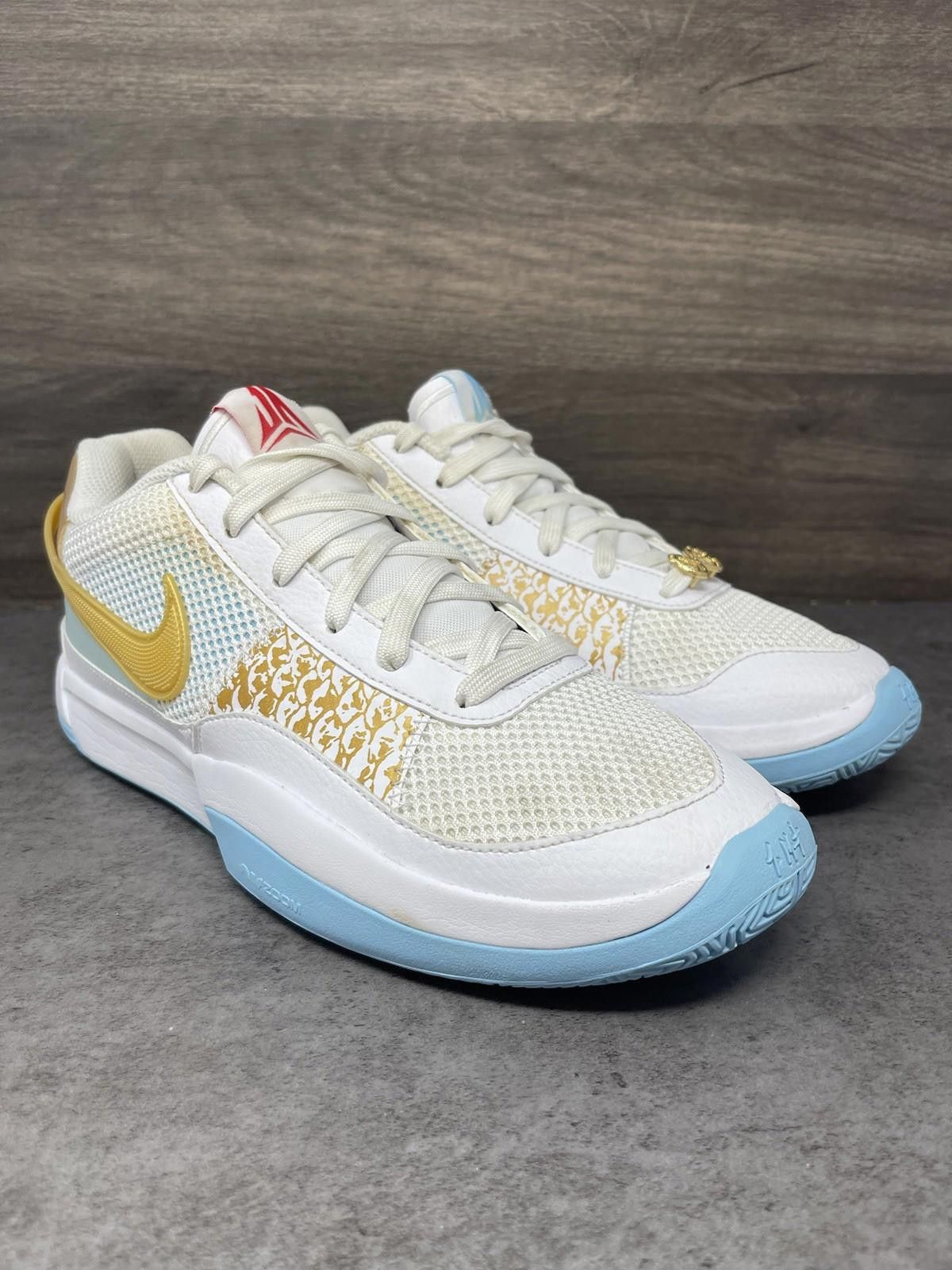 Nike Nike Ja 1 Shoes Mens 9.5 Chinese New Year White Gold Blue Size US 9.5 / EU 42-43 - 4 Thumbnail