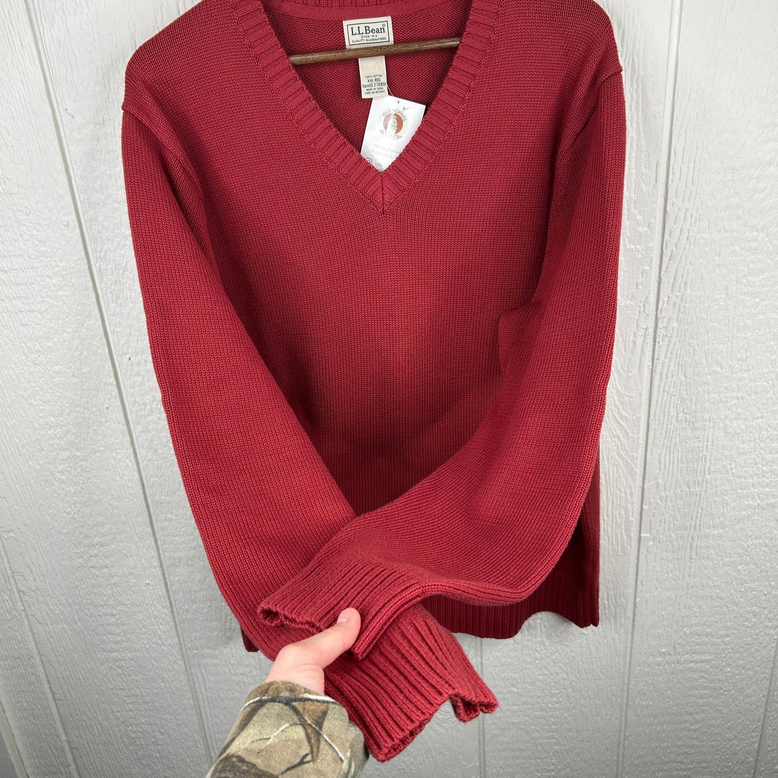 L.L. Bean Vintage 90's LLBean V-Neck Knit Sweater Size XX-Large Size US XXL / EU 58 / 5 - 5 Thumbnail