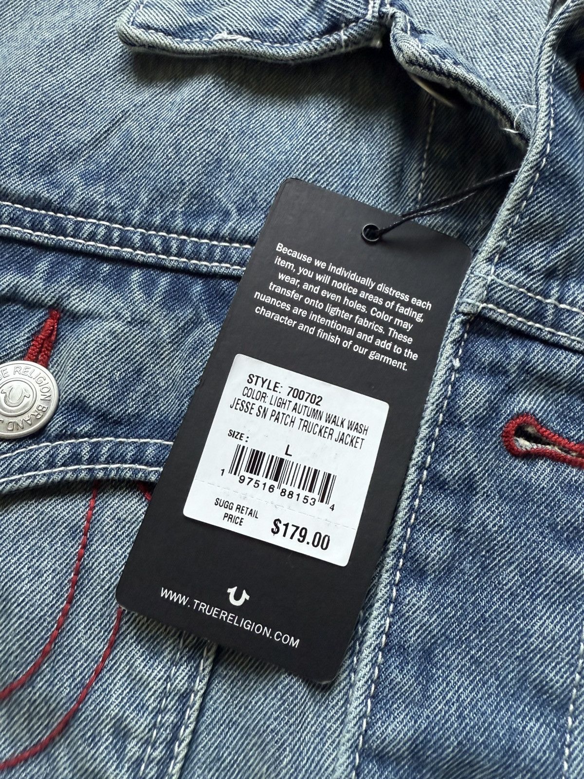 True Religion True Religion Jesse SN Patch Trucker Jacket Size US L / EU 52-54 / 3 - 3 Thumbnail
