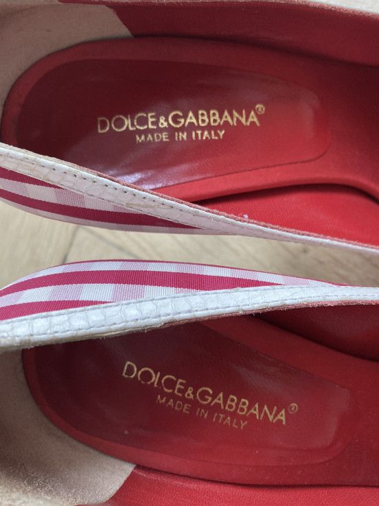 Dolce & Gabbana DOLCE&GABBANA checkered heels with a bow Size US 8 / IT 38 - 4 Thumbnail