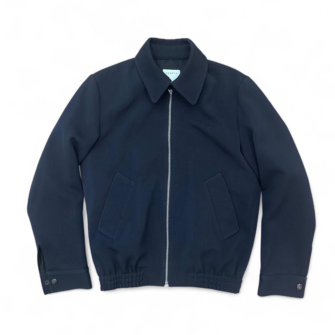 Sandro Sz 44 S - SANDRO - Men's Black Navy Work Flight Jacket Size US S / EU 44-46 / 1 - 3 Thumbnail