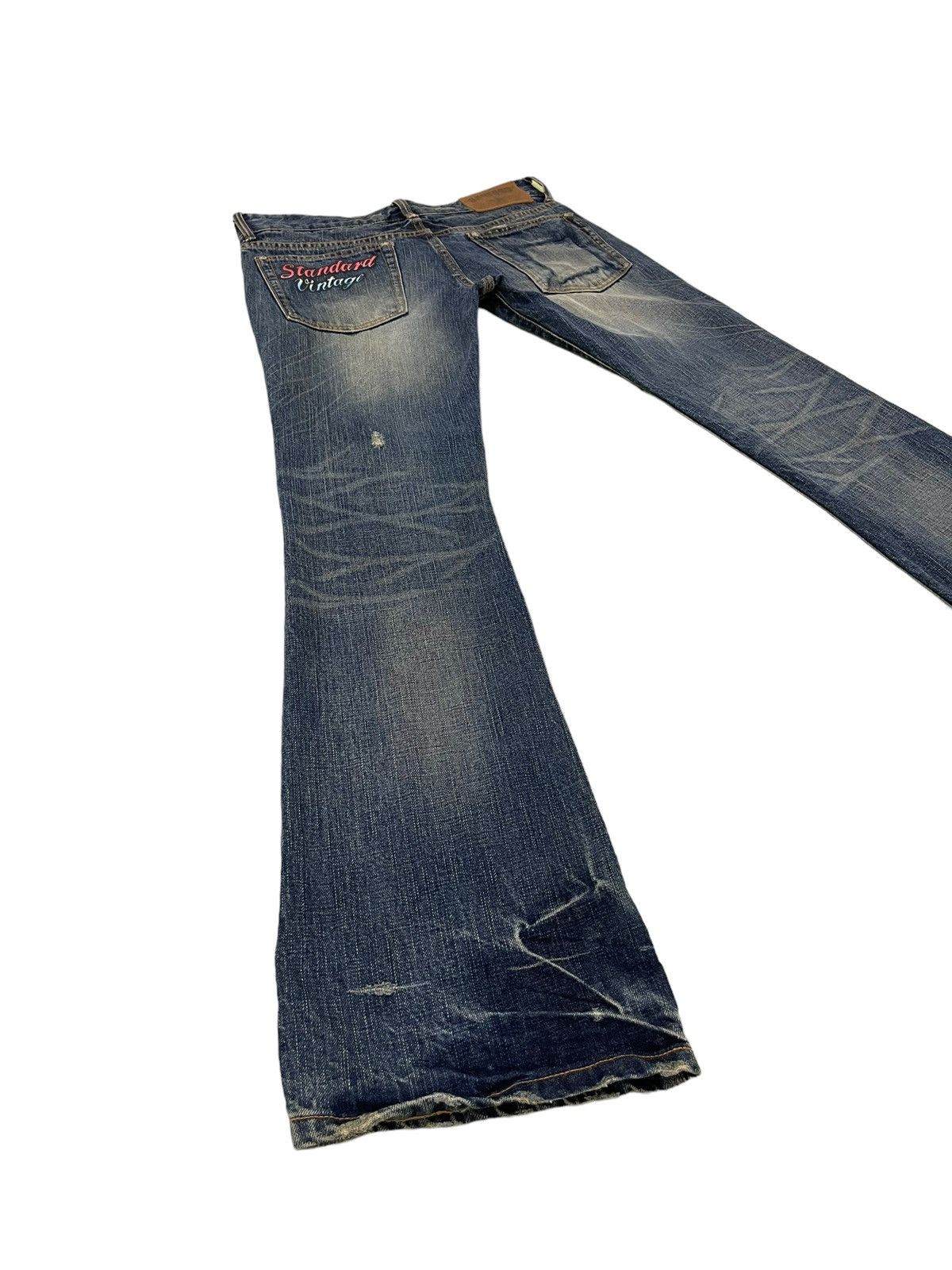 Japanese Brand Flare Jeans Sanford Distress Low Rise Boot Cut 8🟦1 Size US 30 / EU 46 - 14 Thumbnail