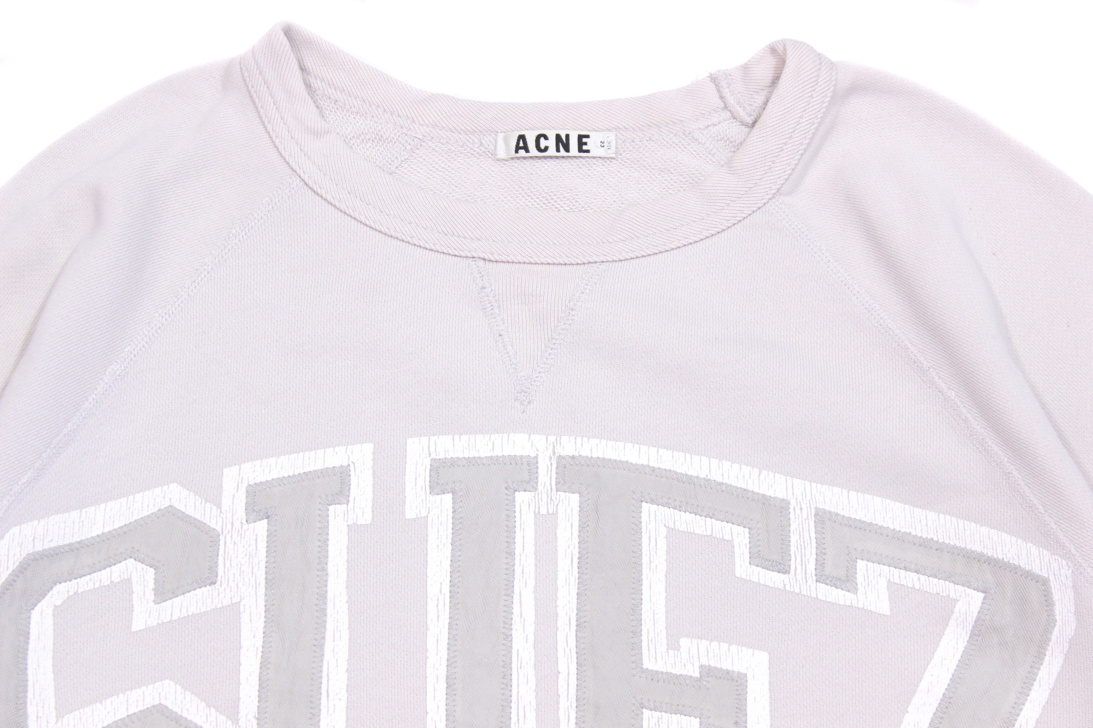 Acne Studios College Suez SS13 Big Logo Sweatshirt Size US S / EU 44-46 / 1 - 3 Thumbnail