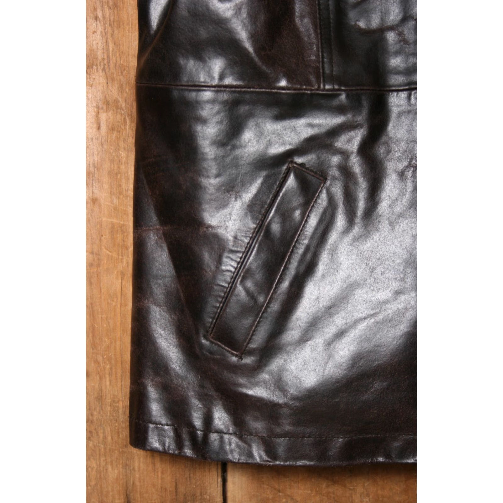 Vintage VINTAGE Maxima by WILSONS Stiff Brown Leather Car Coat Women's XXL XL Size XL / US 12-14 / IT 48-50 - 5 Thumbnail