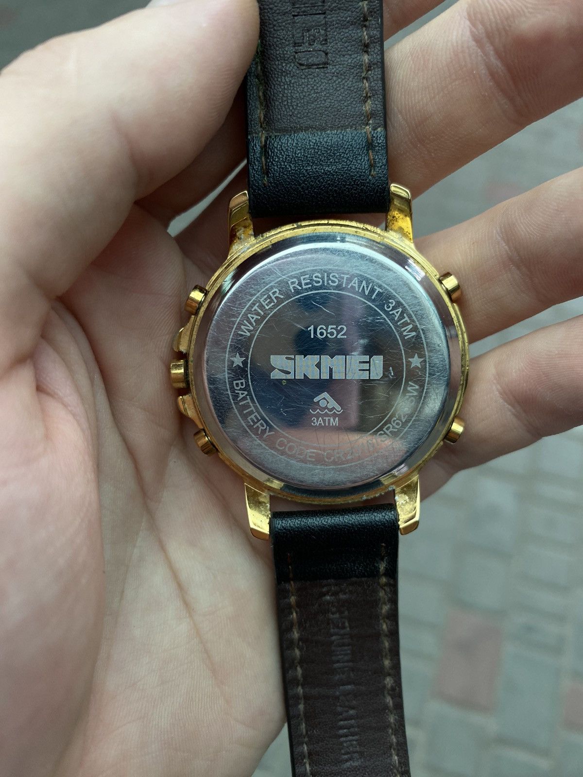 Jewelry SKMEI 1652 Dual Time Watch with Black Dial Size ONE SIZE - 9 Thumbnail